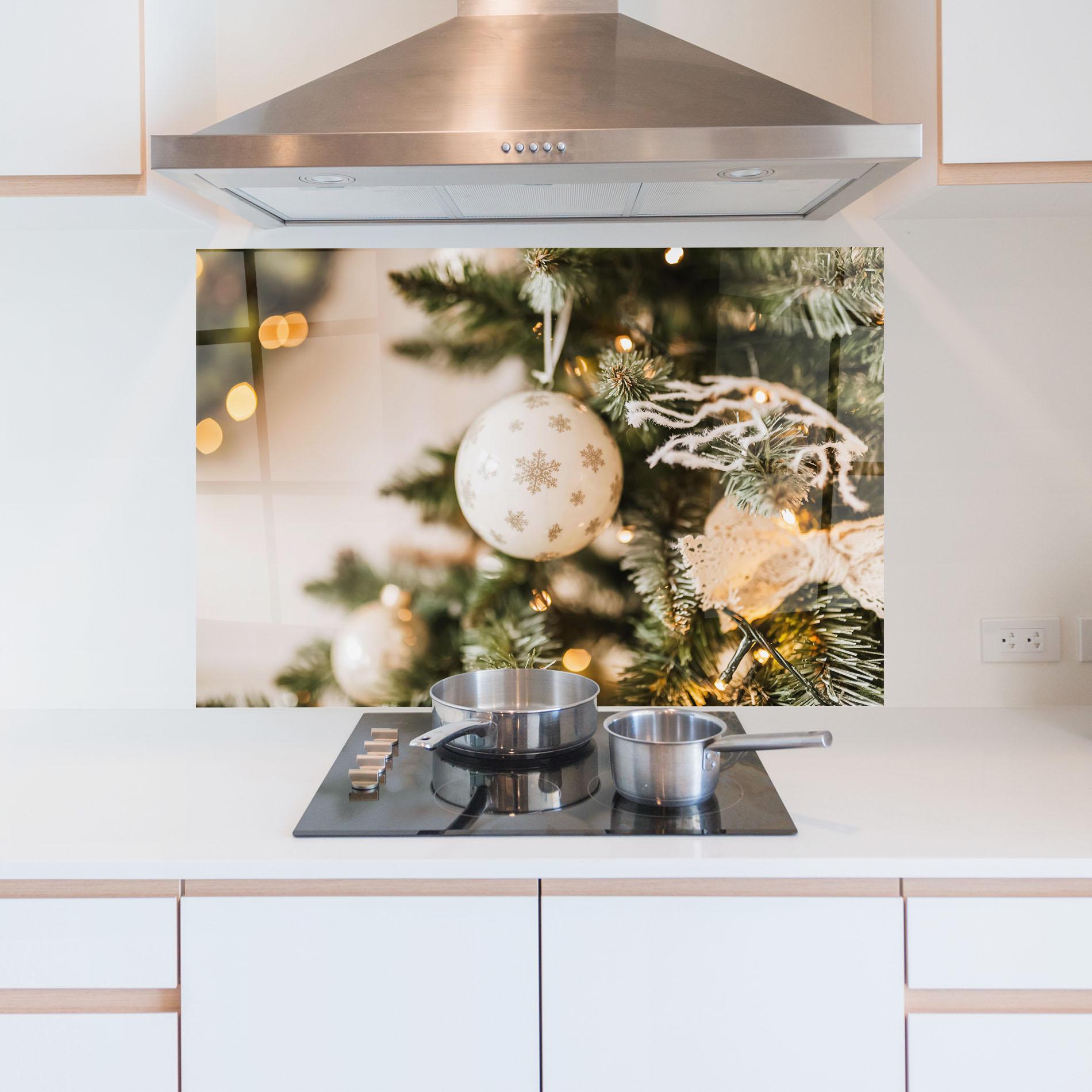 Küchenrückwand Glas Christmas Home mockup 5