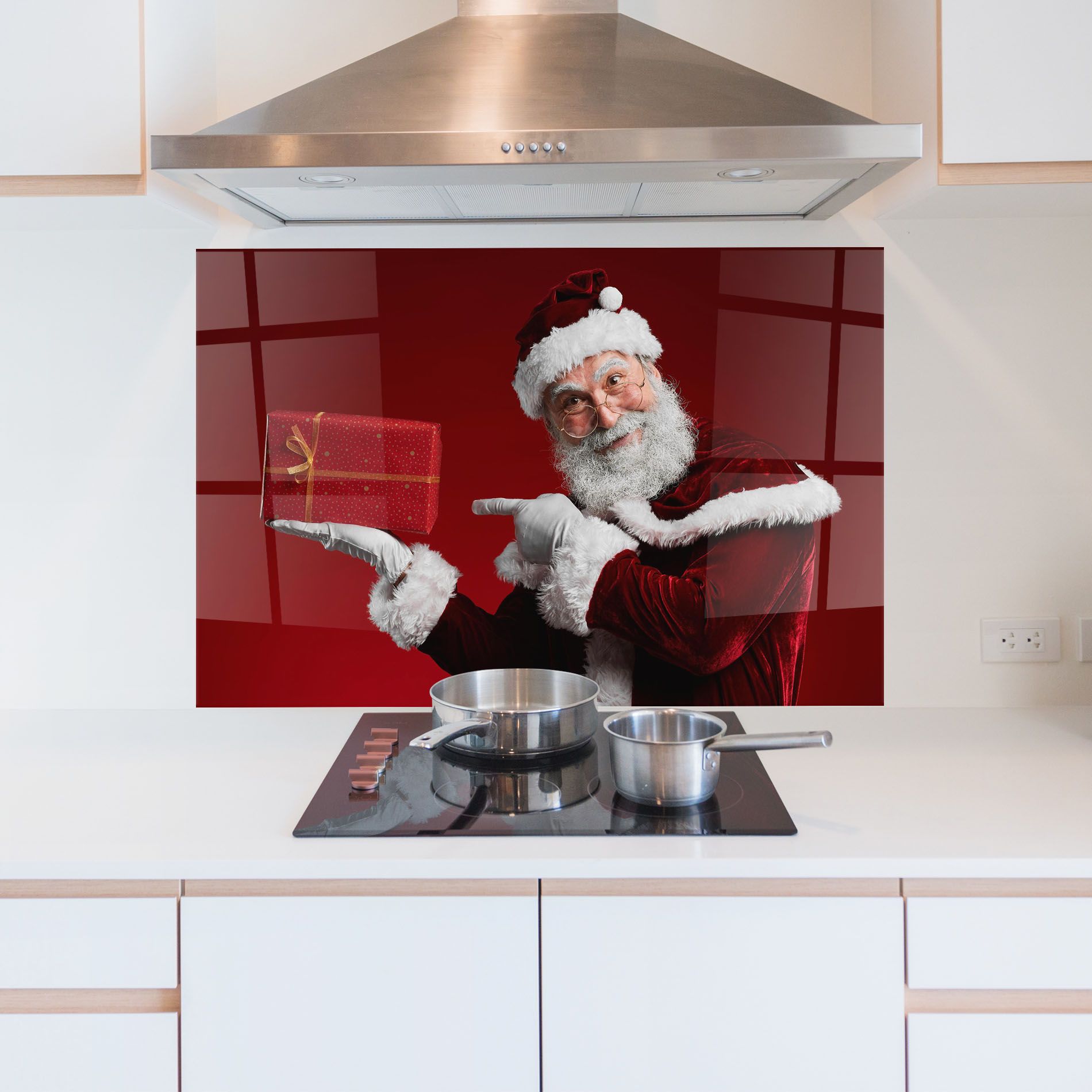 Santa Holding Red Present mockup 5