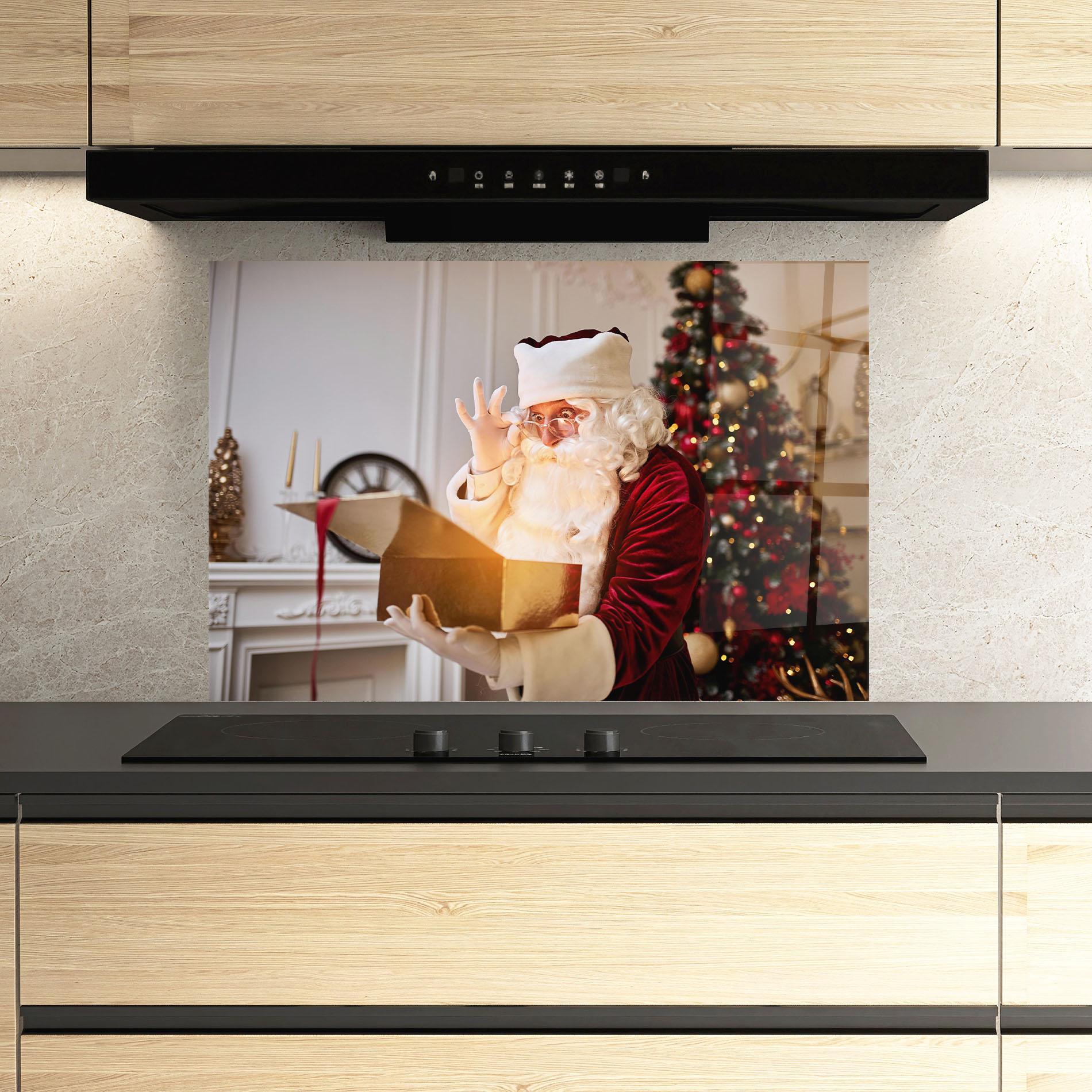 Küchenrückwand Glas Magical Glowing Gift mockup 3