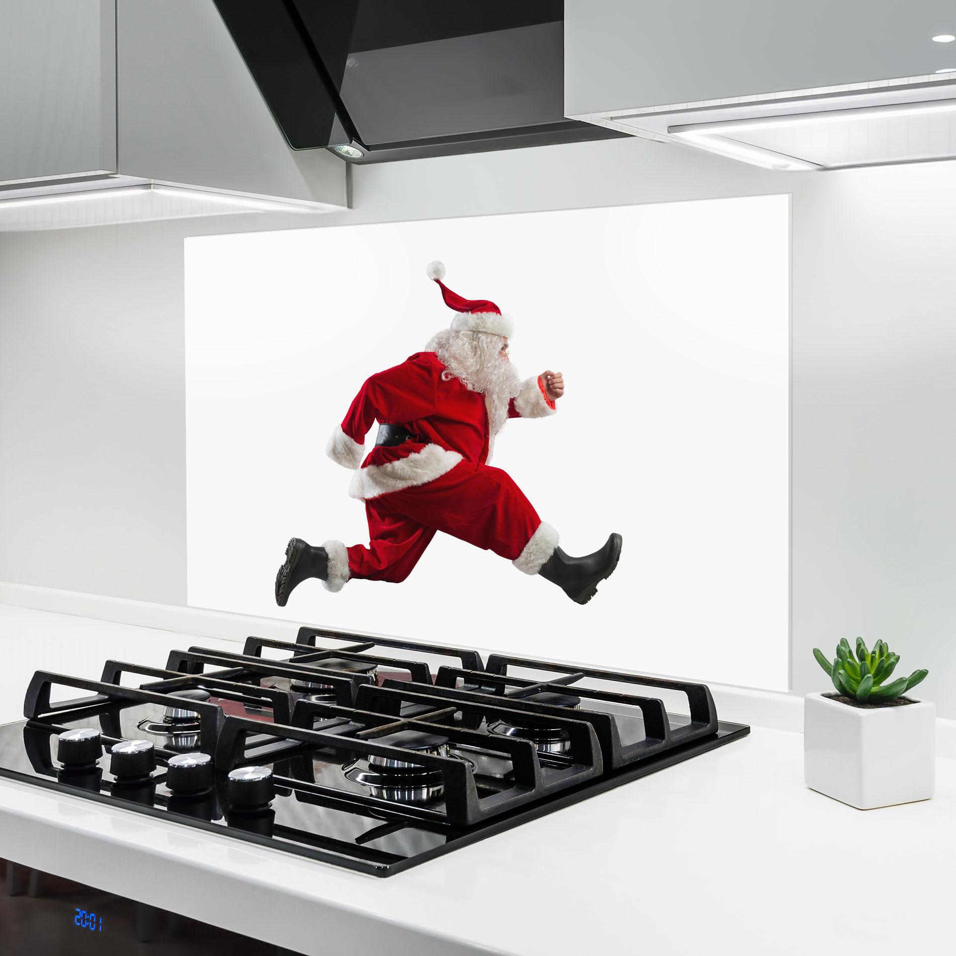 Küchenrückwand Glas Fast Delivery Santa mockup 6