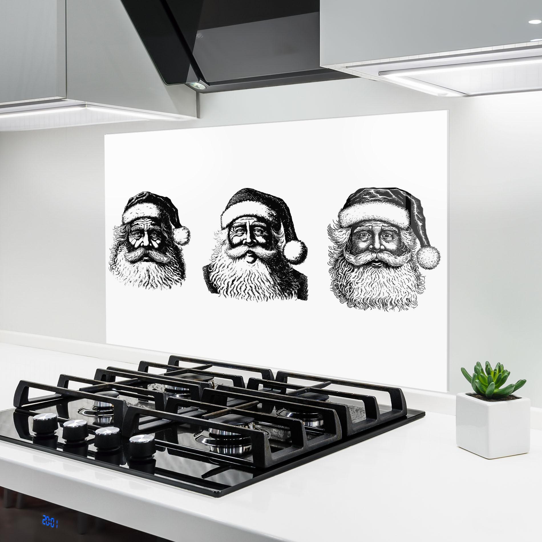 Küchenrückwand Glas Santa Draw mockup 6