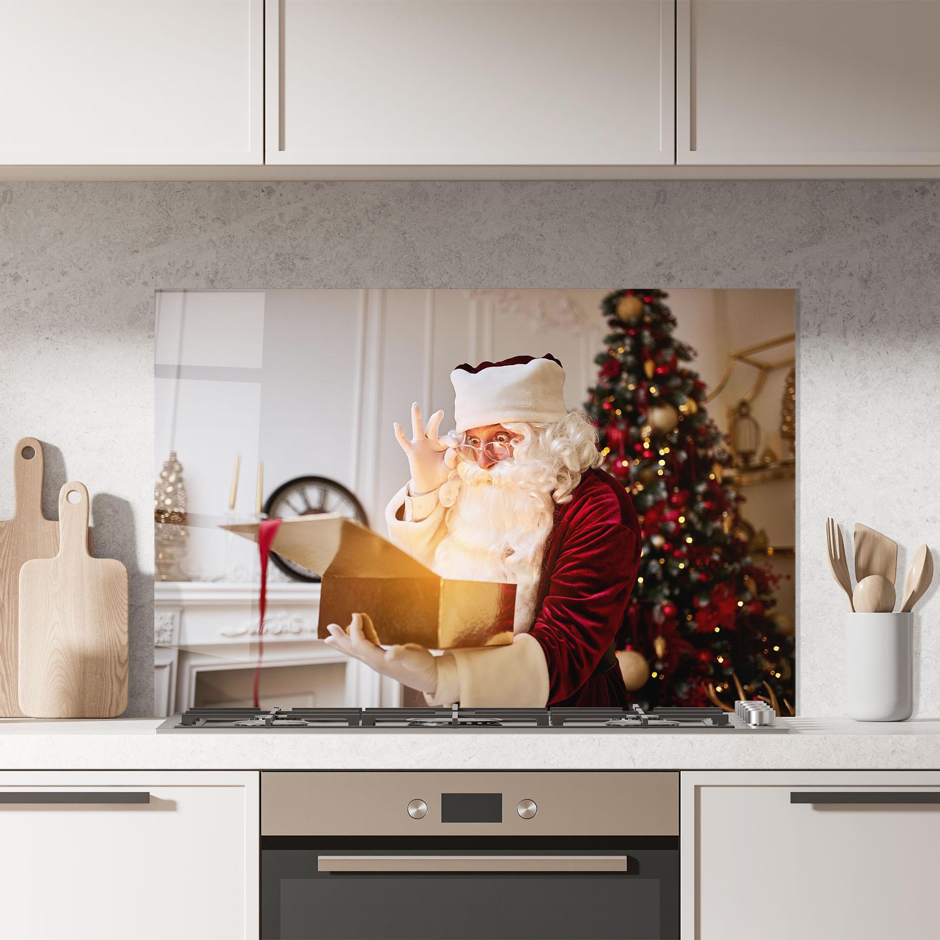 Küchenrückwand Glas Magical Glowing Gift mockup 7