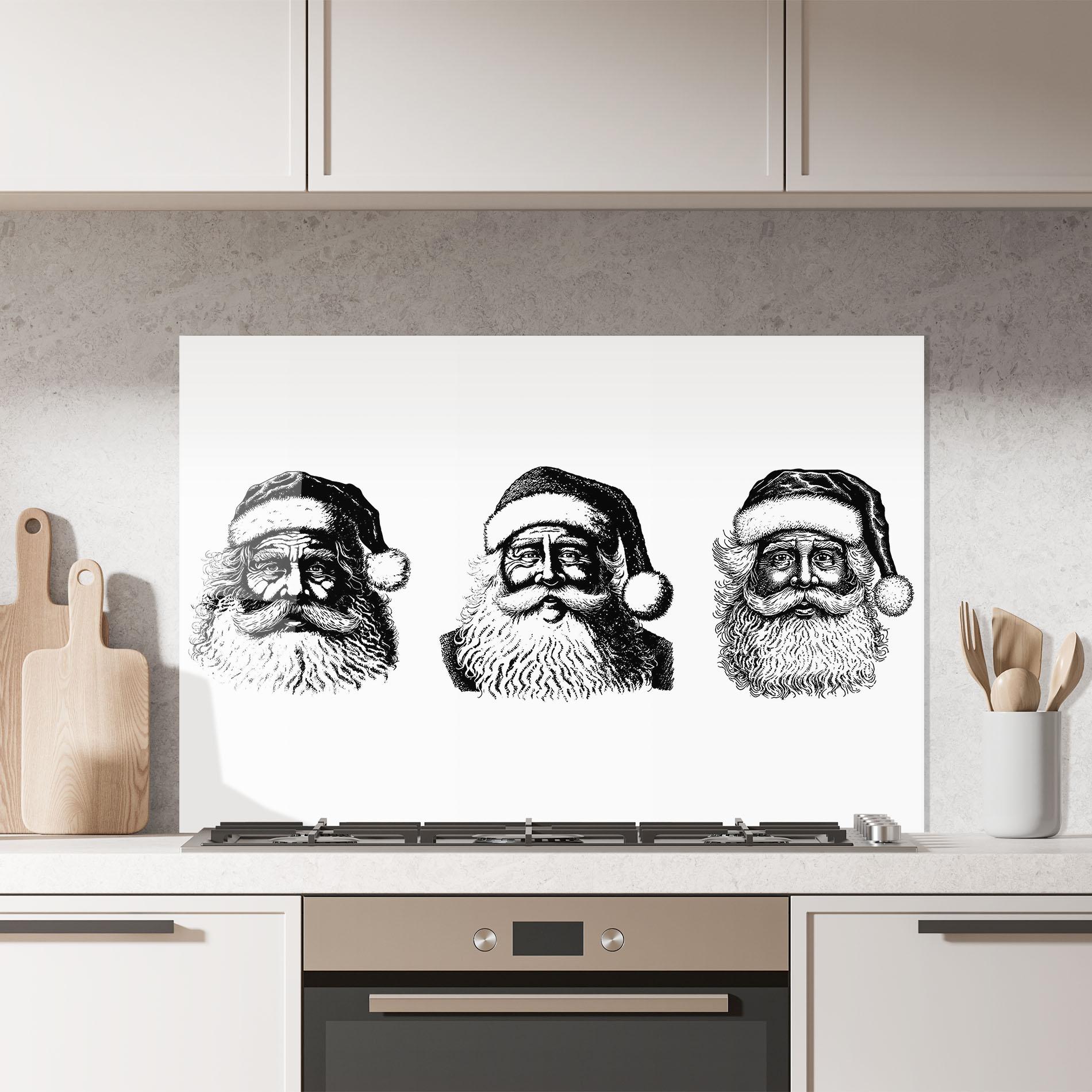 Küchenrückwand Glas Santa Draw mockup 7