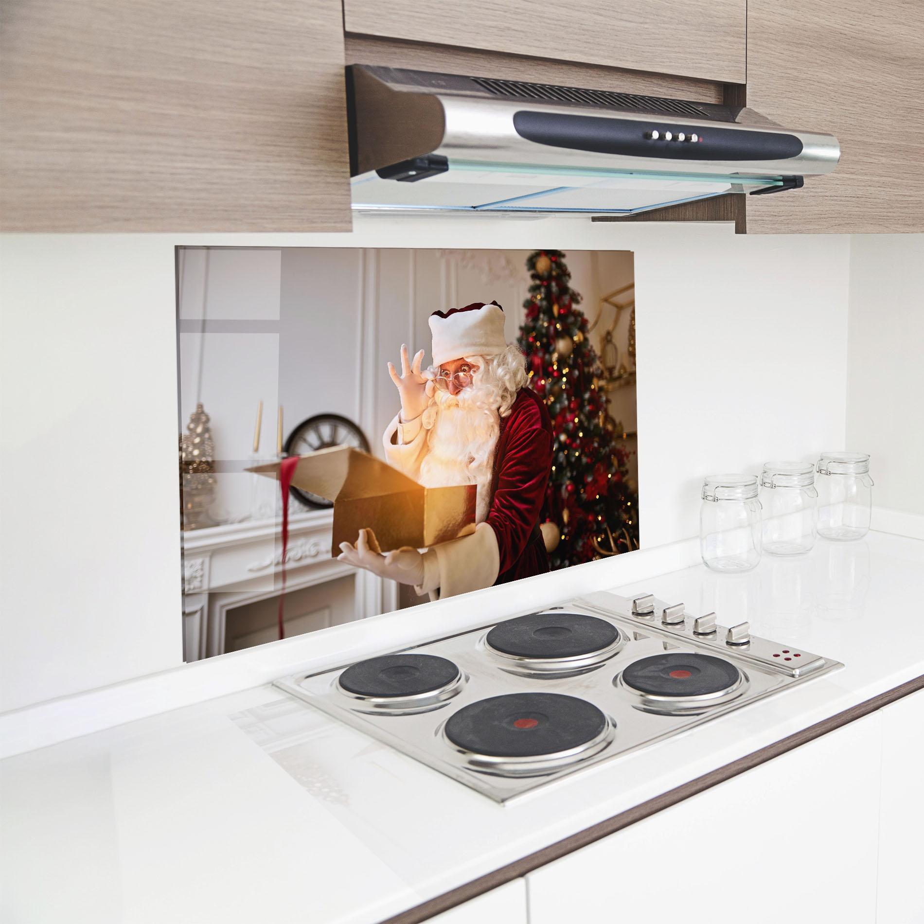 Küchenrückwand Glas Magical Glowing Gift mockup 8