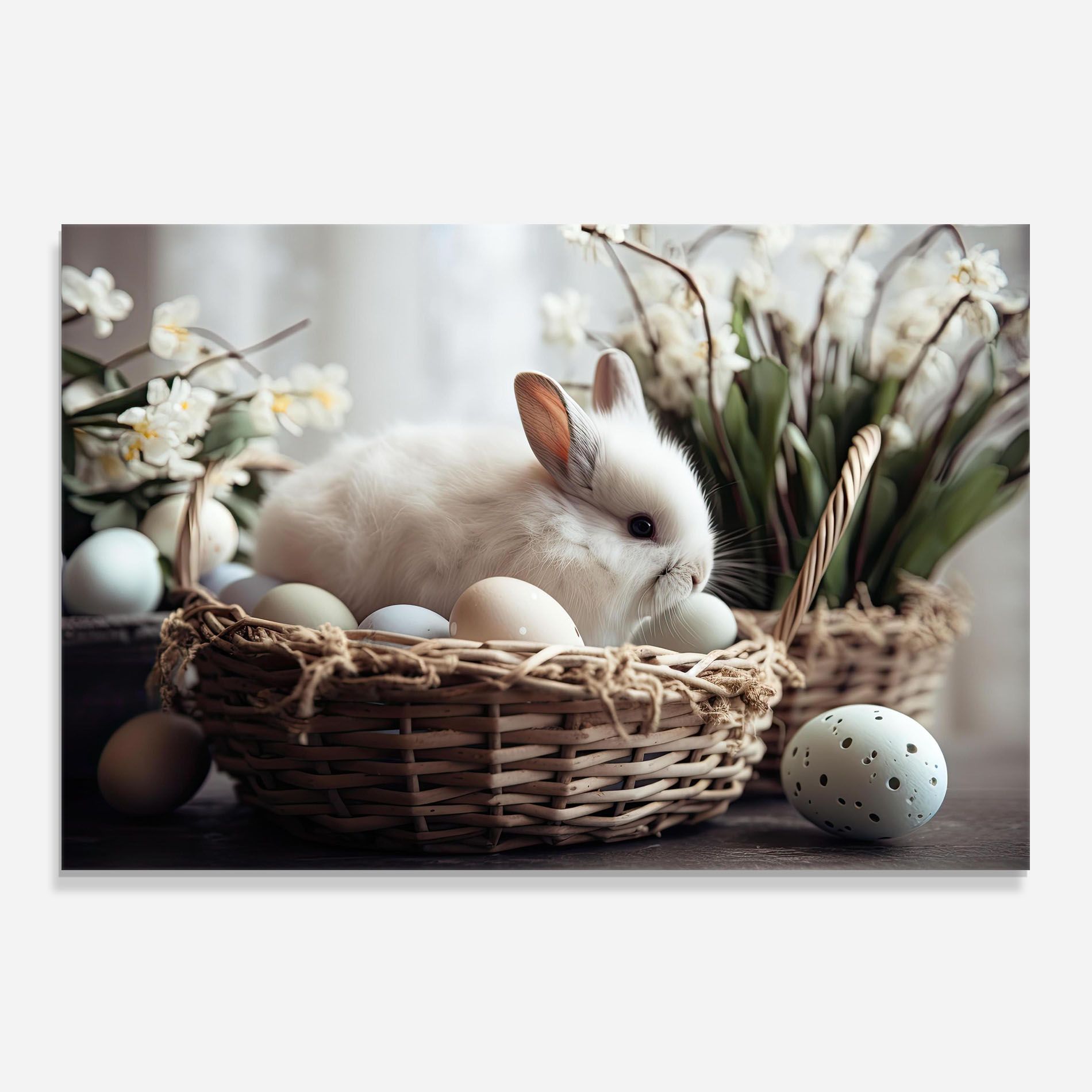 Cute White Easter Eggs mockup 0