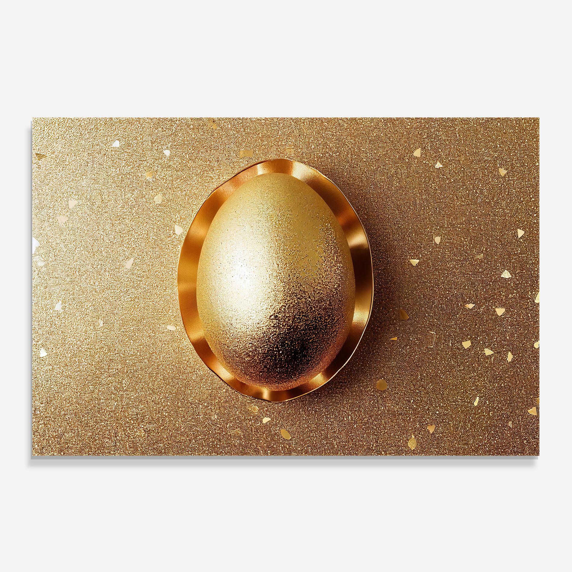 Küchenrückwand Glas Golden Egg Chocolate mockup 0