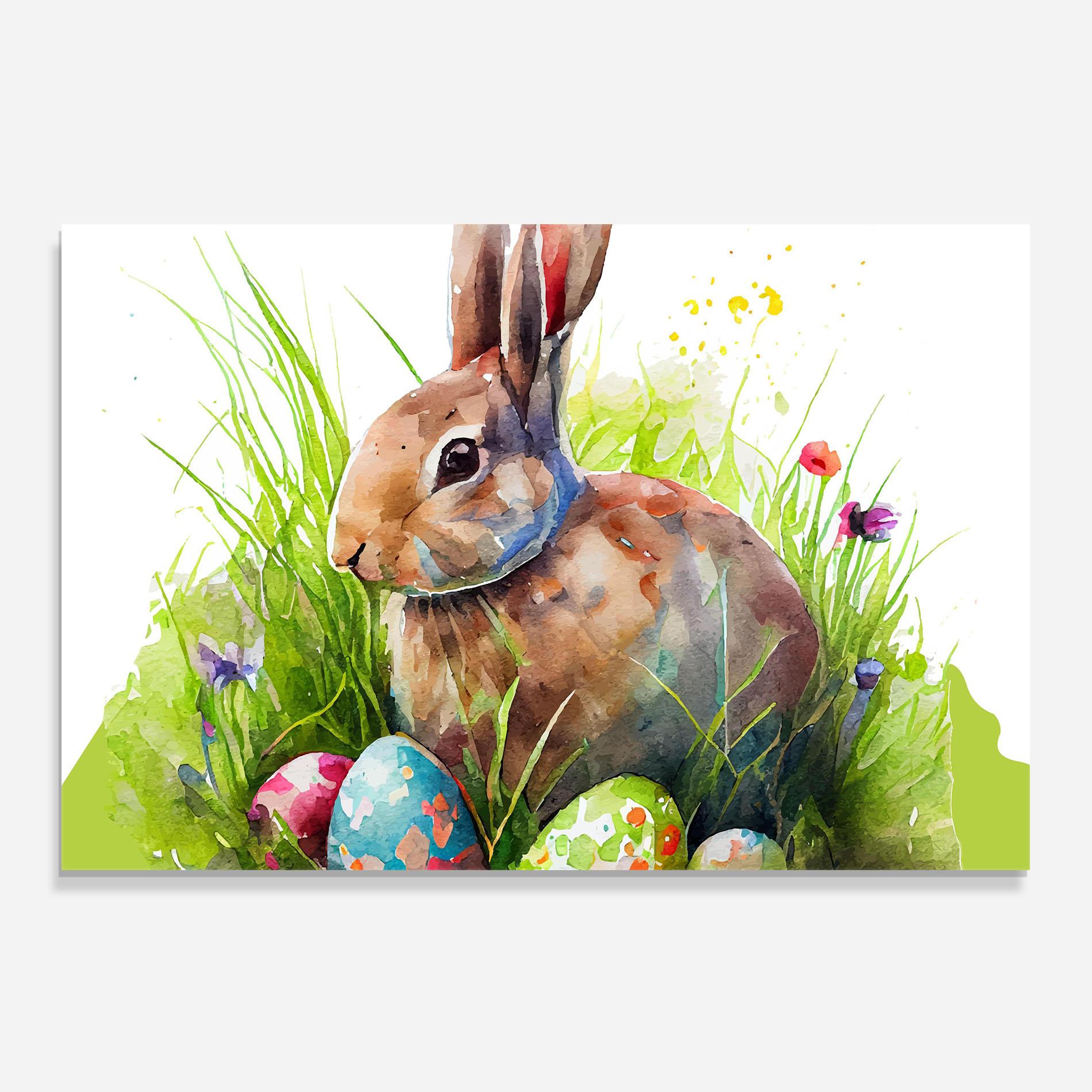 Küchenrückwand Glas Rabbit With Eggs mockup 0