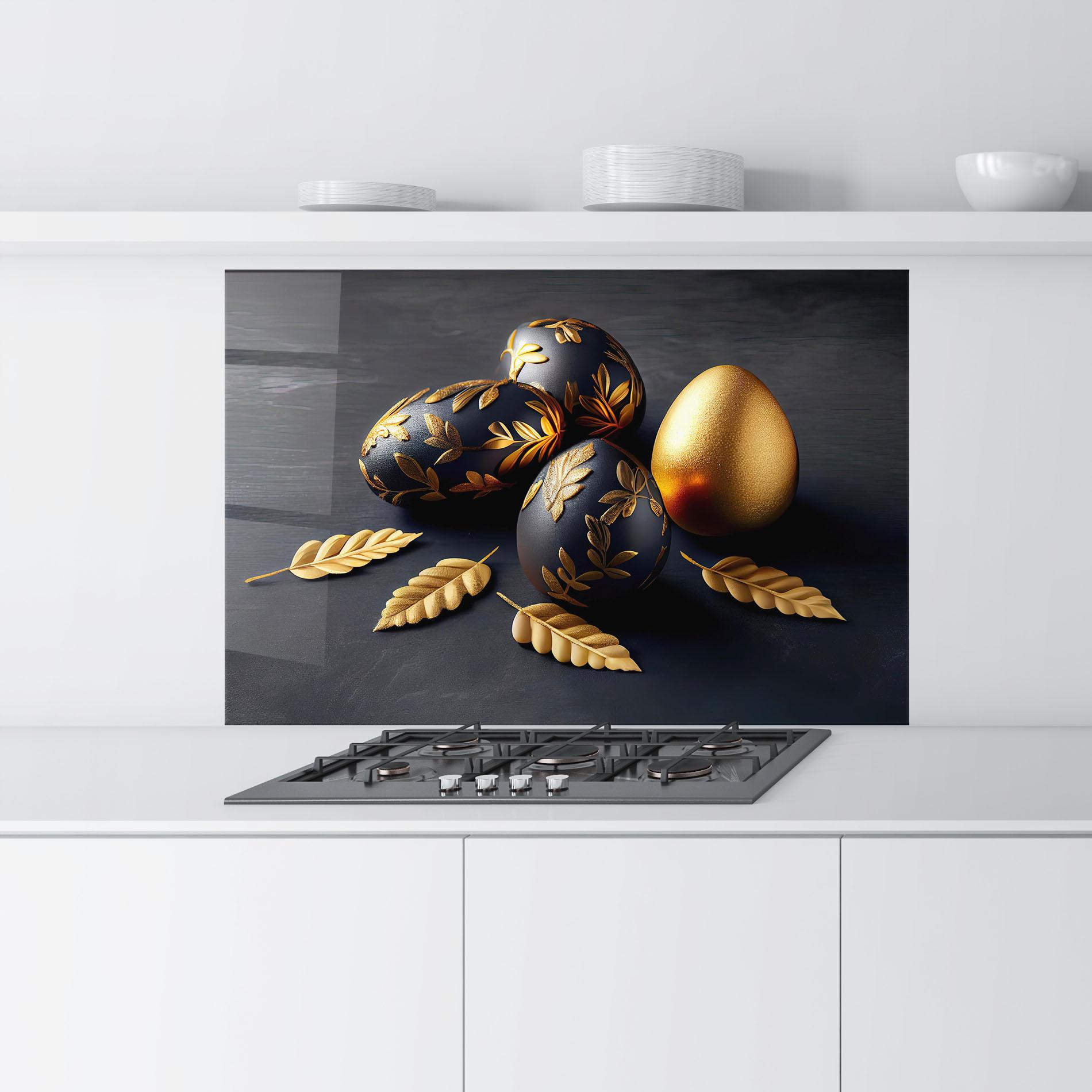 Küchenrückwand Glas Black Gold Egs mockup 9