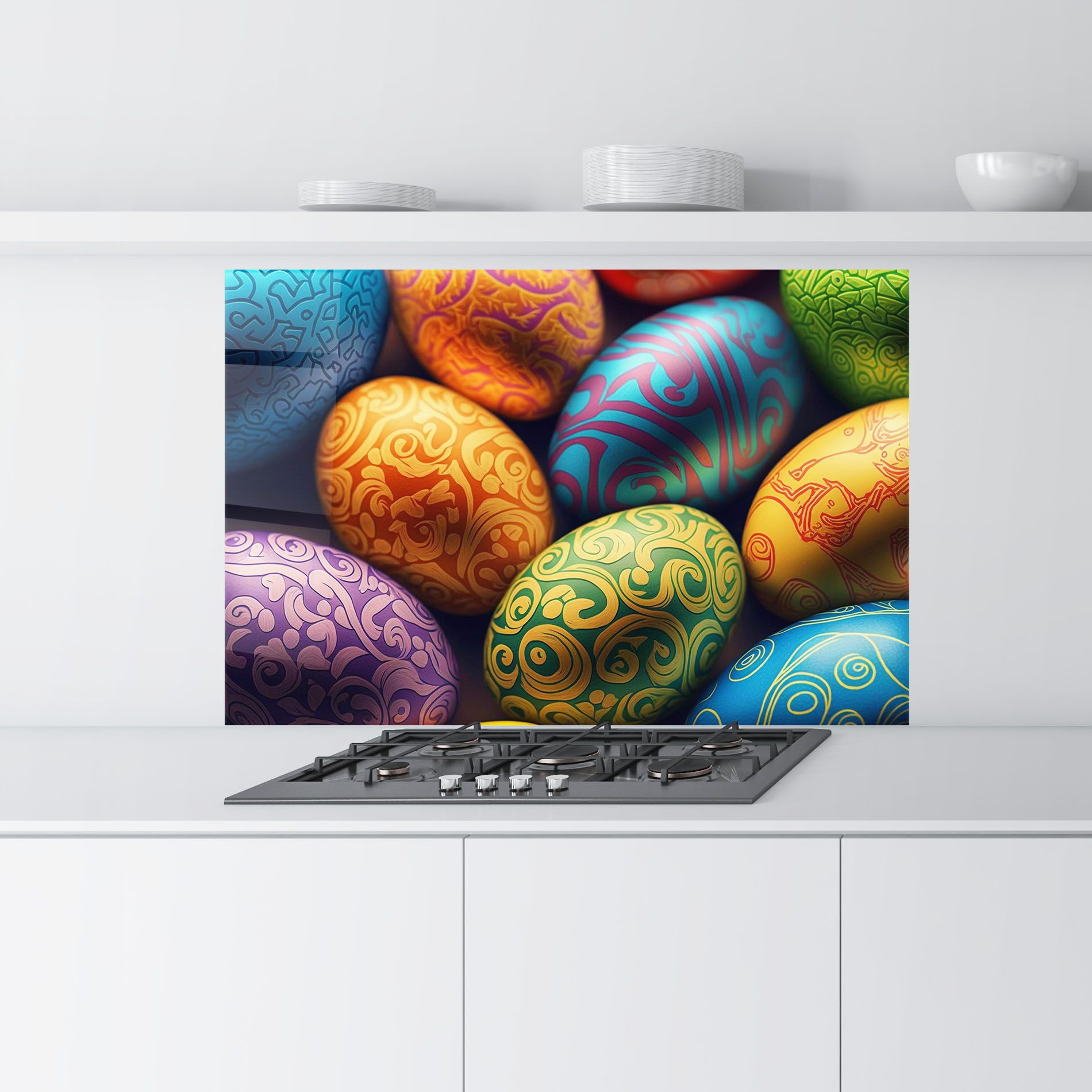 Orange Green Easter Eggs mockup 9