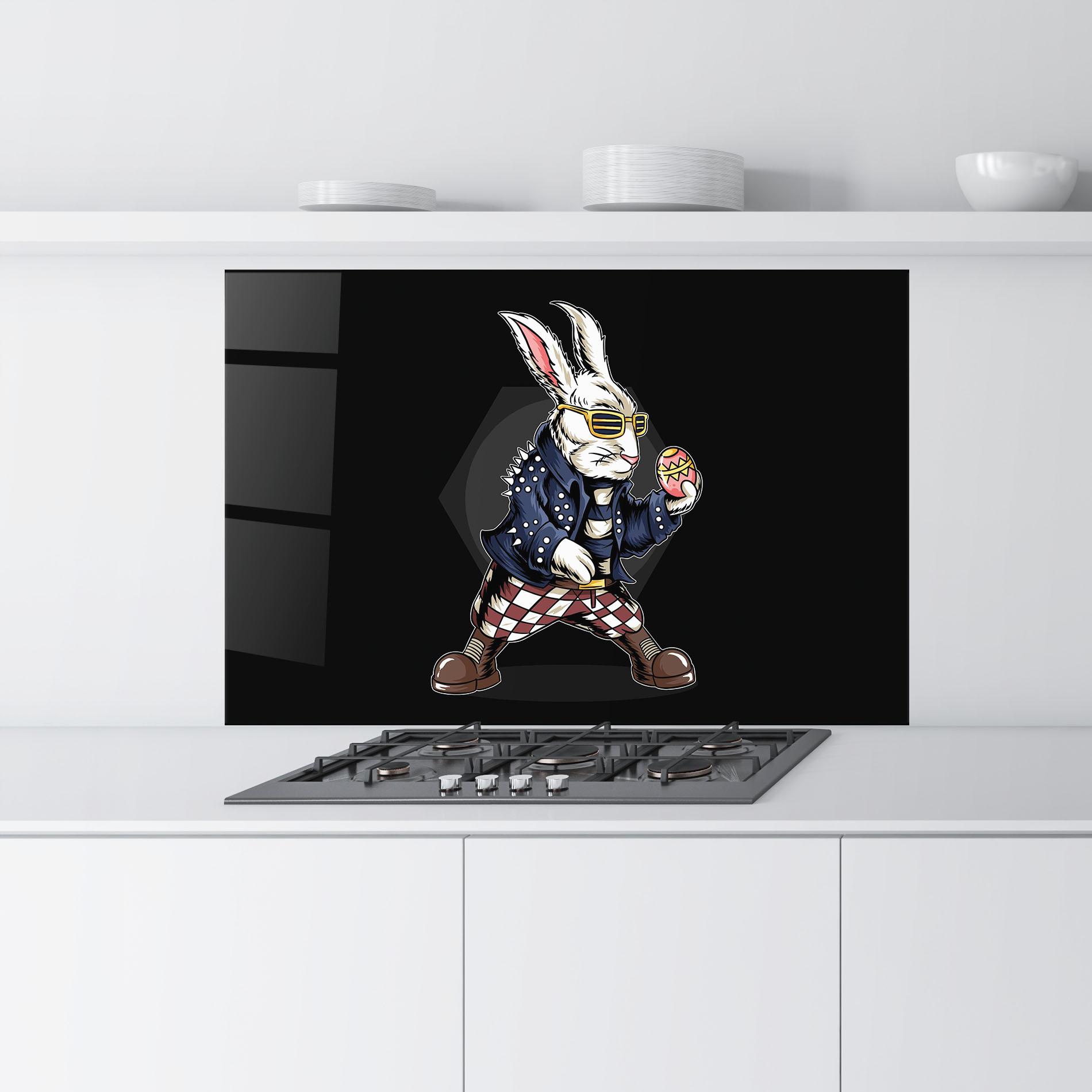 Küchenrückwand Glas Rabbit Rock mockup 9
