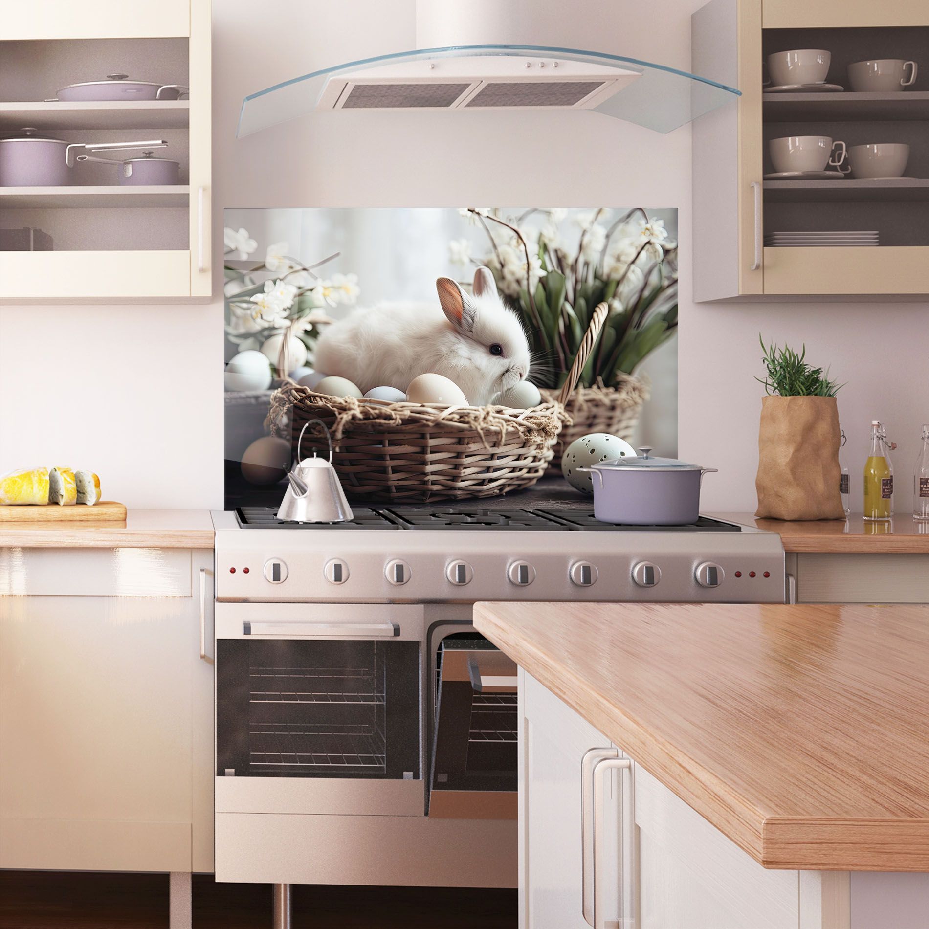 Cute White Easter Eggs mockup 1