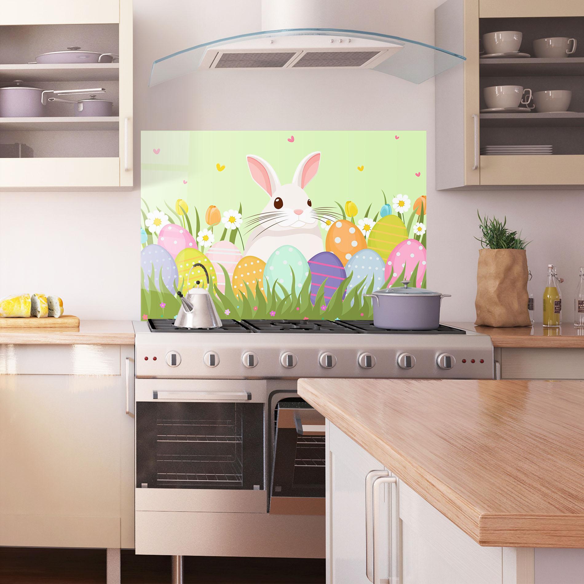Küchenrückwand Glas Friendly Rabbit mockup 1