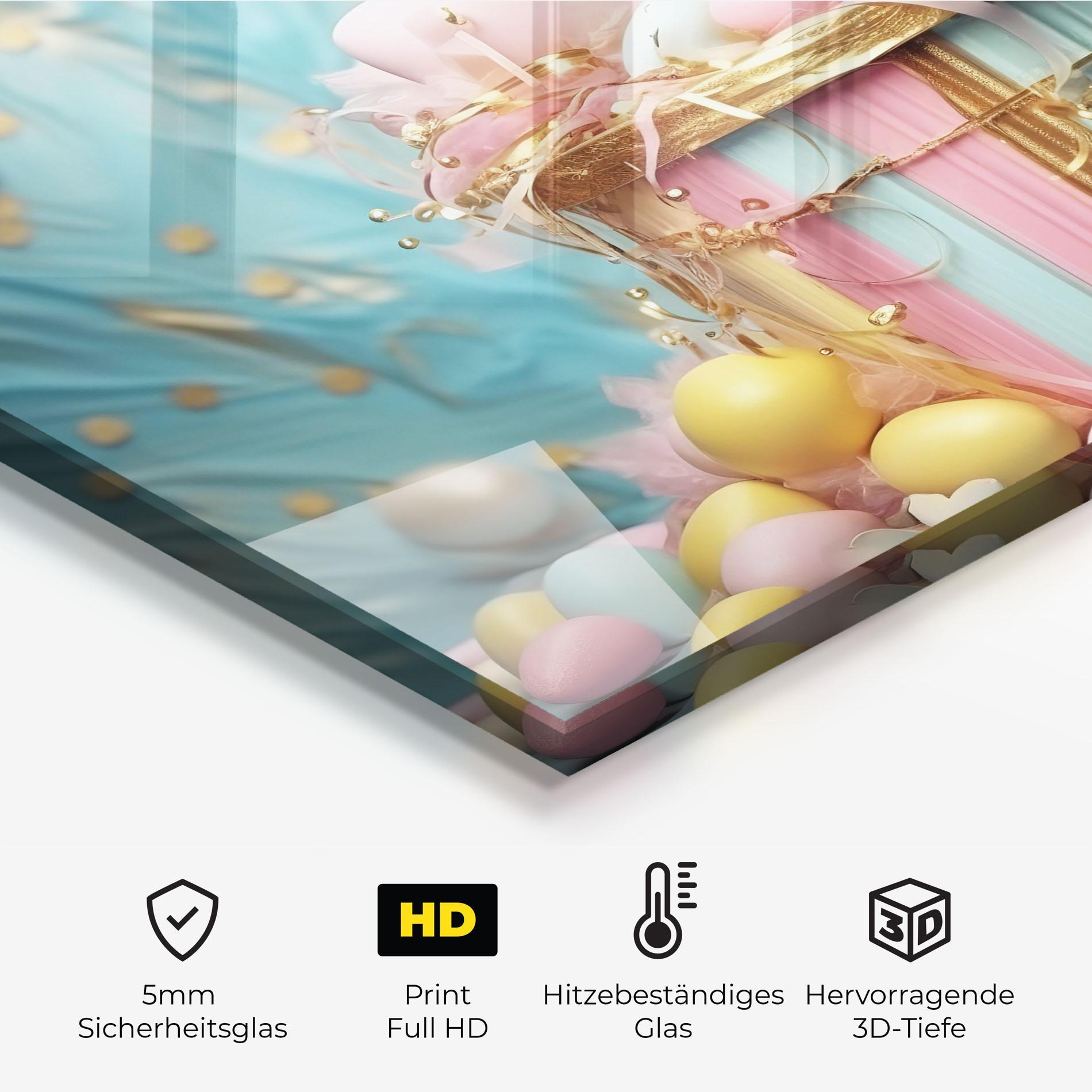 Küchenrückwand Glas Easter Egg Decor mockup 2