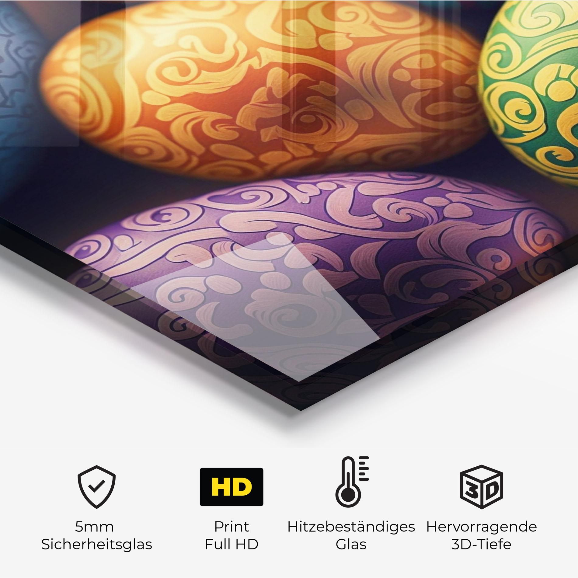 Orange Green Easter Eggs mockup 2