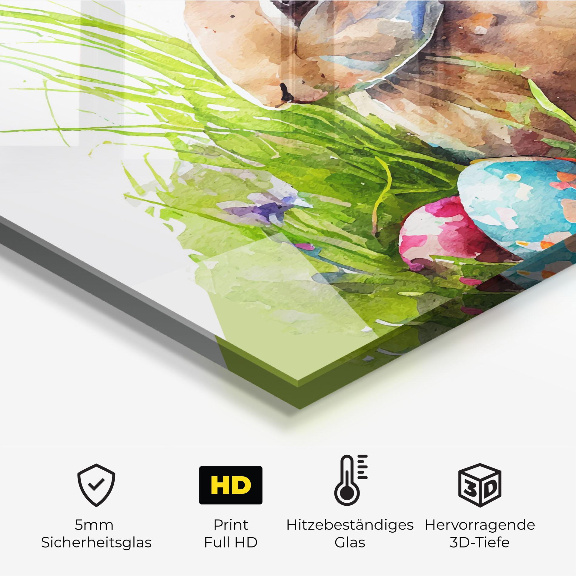 Küchenrückwand Glas Rabbit With Eggs mockup 2