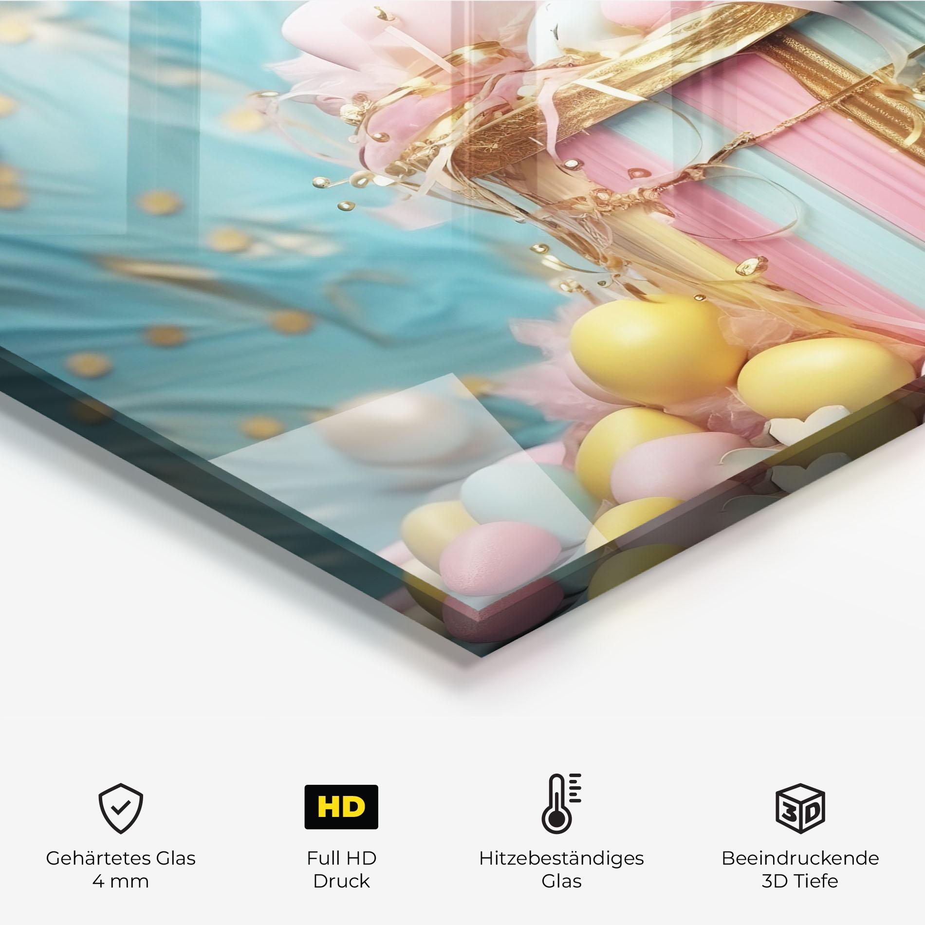 Küchenrückwand Glas Easter Egg Decor mockup 2