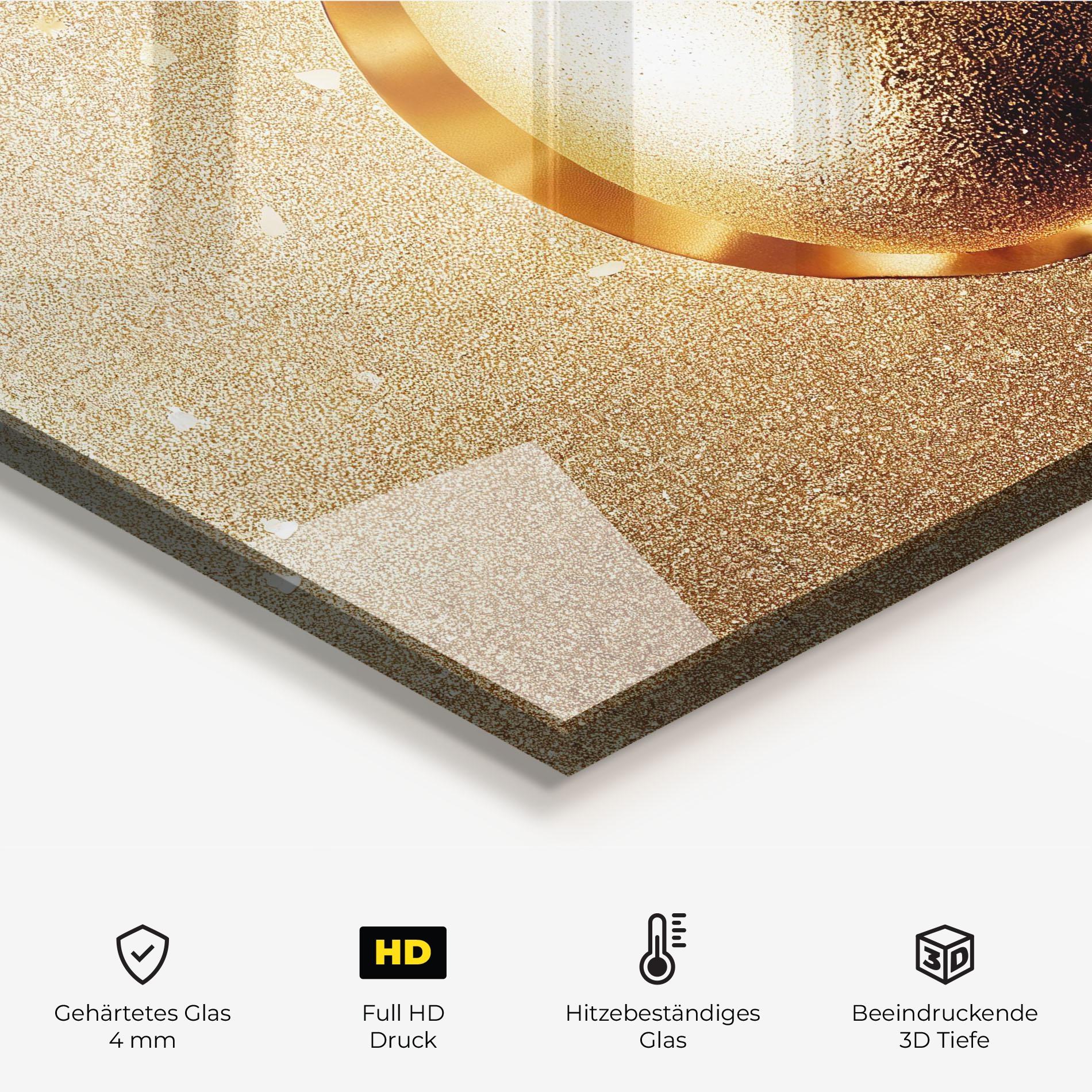 Küchenrückwand Glas Golden Egg Chocolate mockup 2