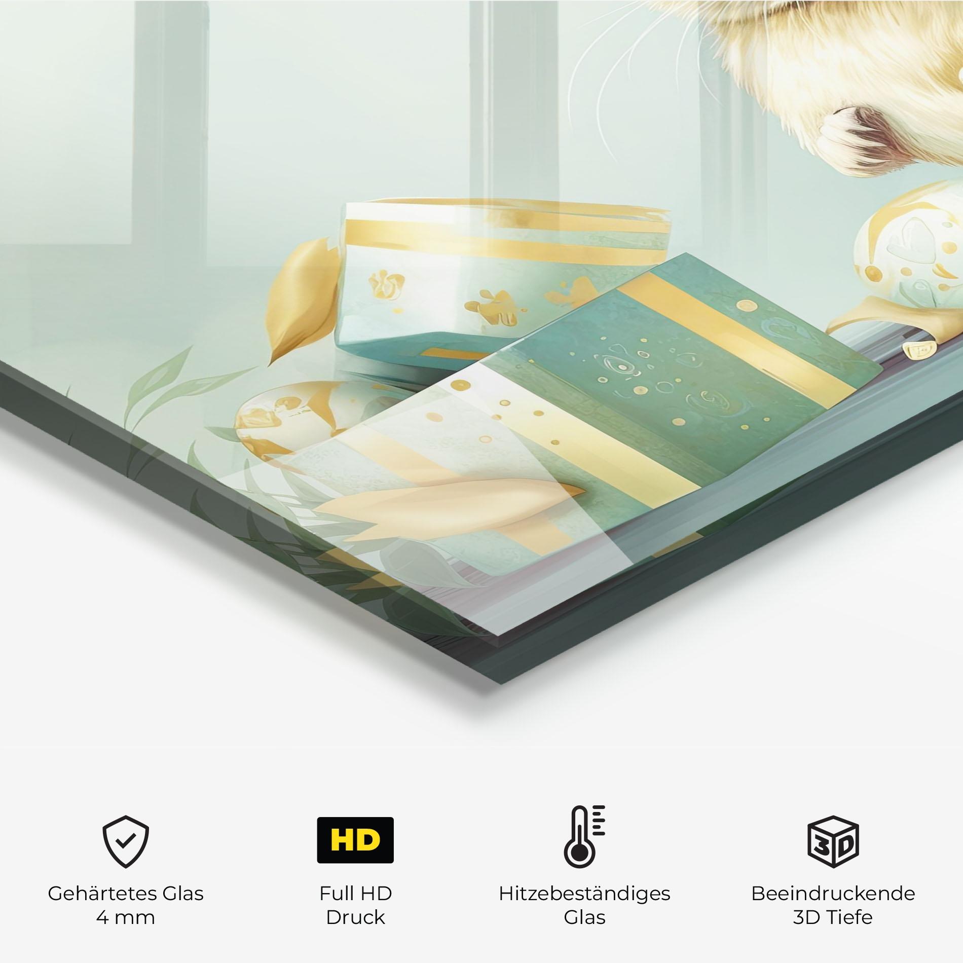 Küchenrückwand Glas Pretty Cute Easter Bunny mockup 2