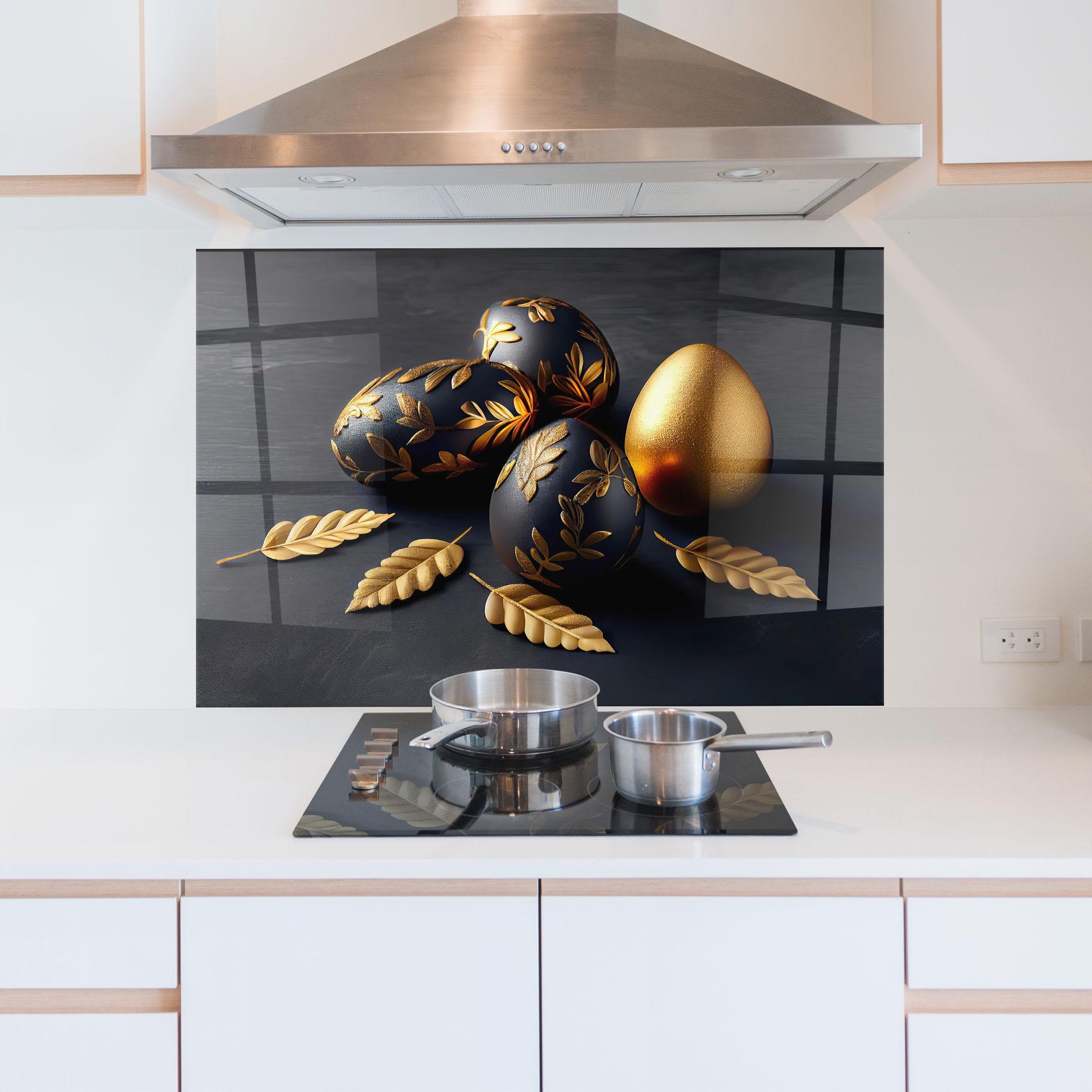 Küchenrückwand Glas Black Gold Egs mockup 5