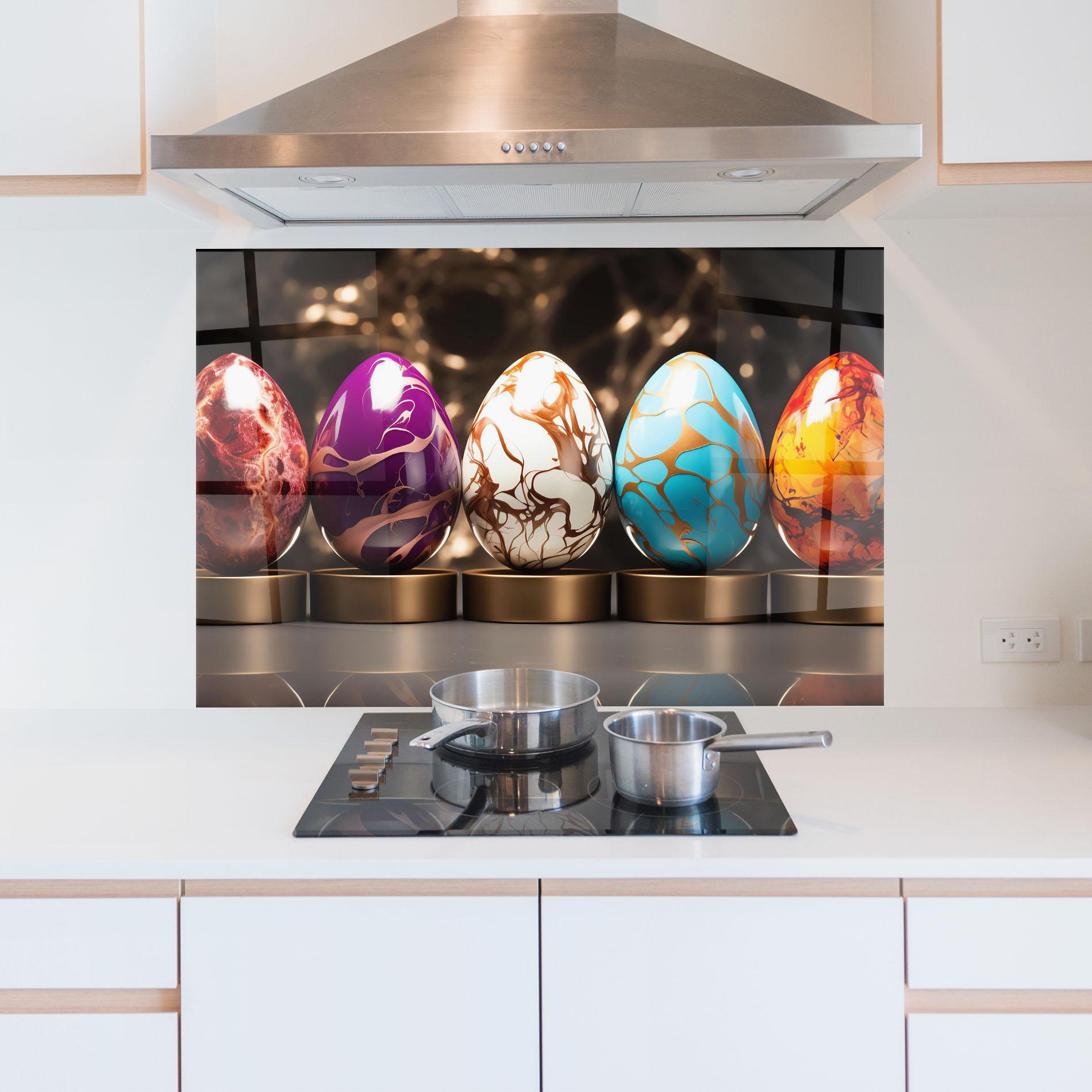 Küchenrückwand Glas Eggs Group mockup 5