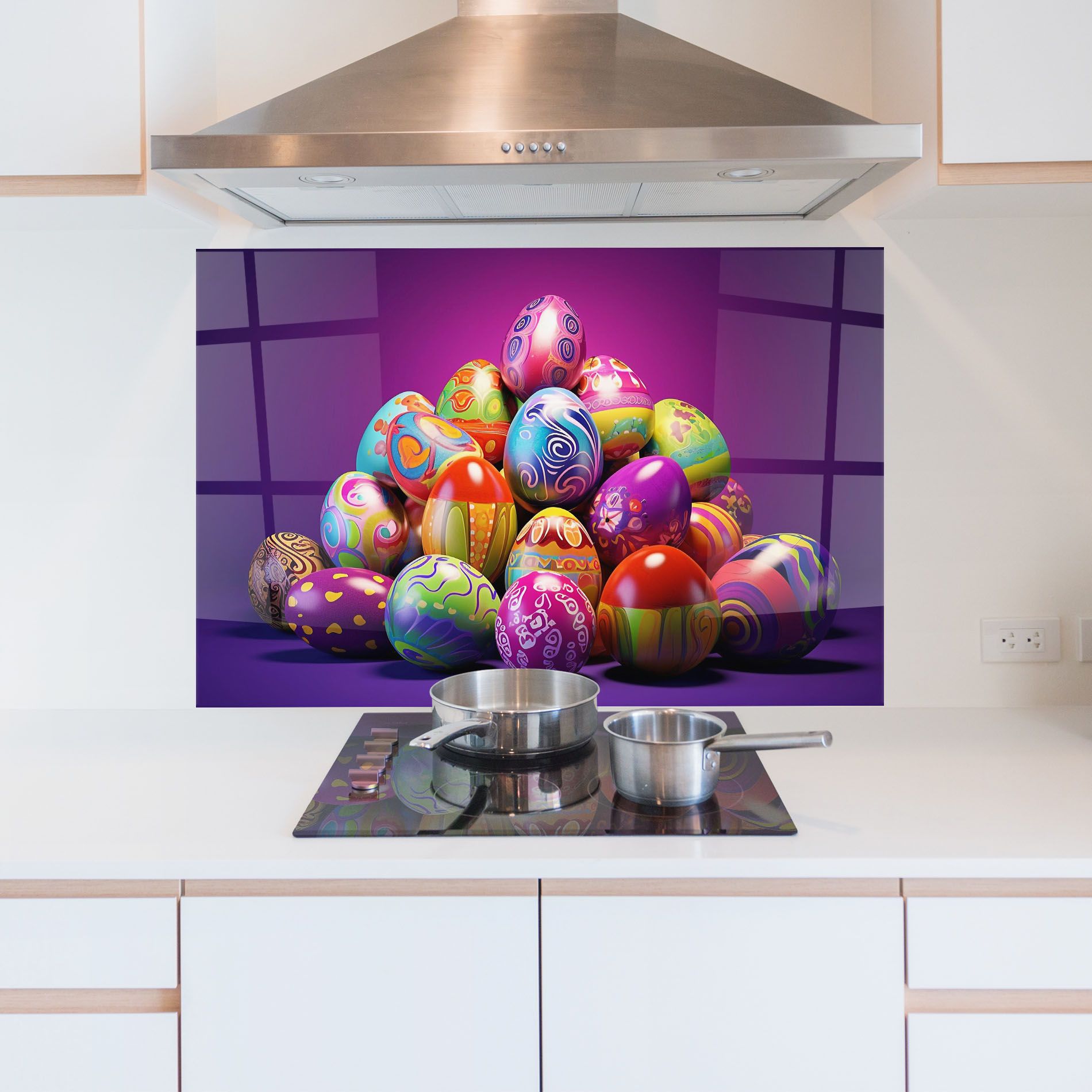 Pile Colorful Eggs mockup 5