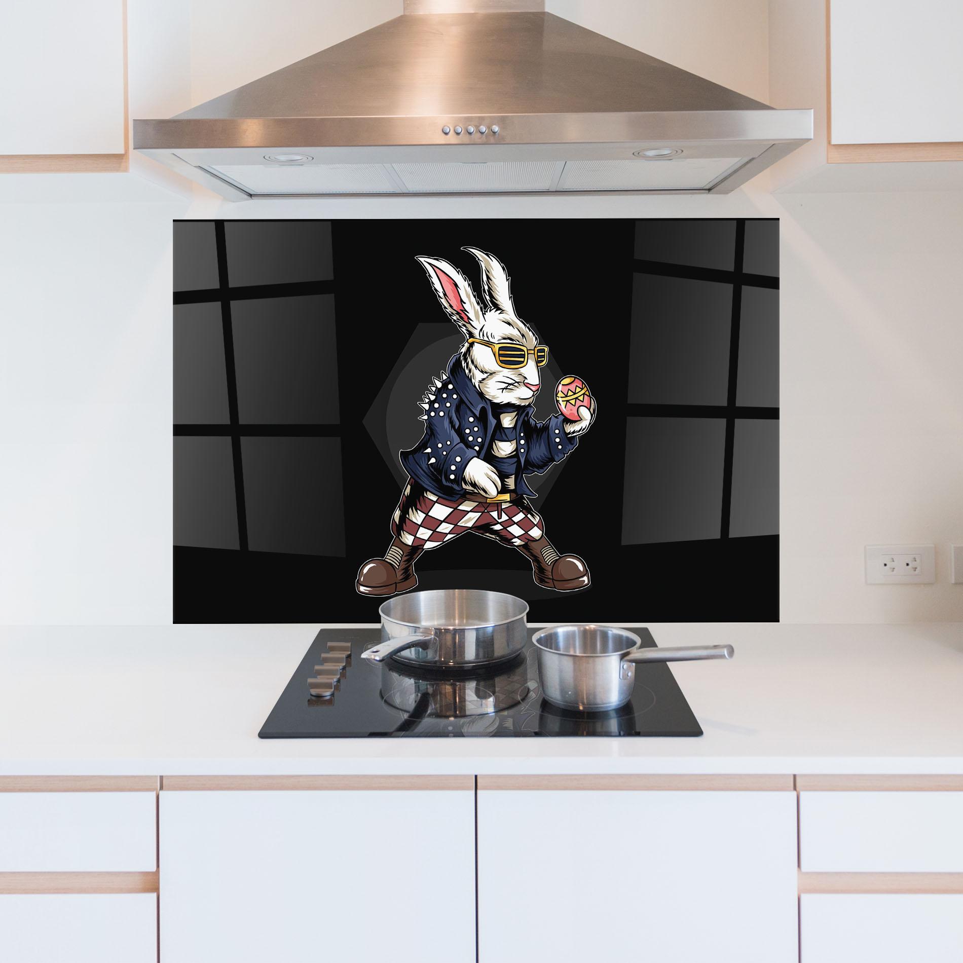 Küchenrückwand Glas Rabbit Rock mockup 5