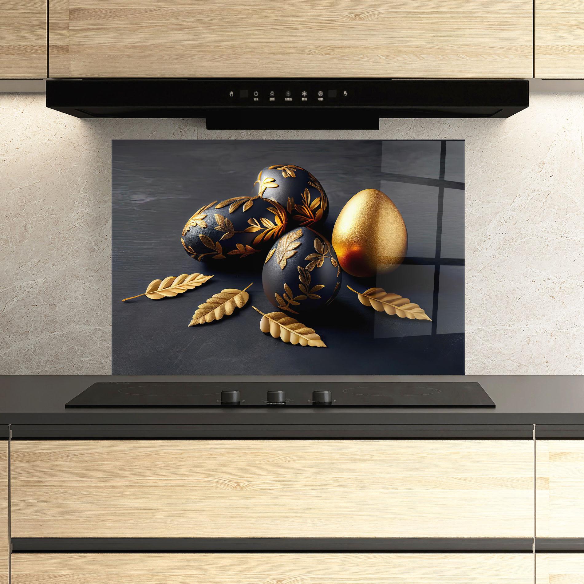 Küchenrückwand Glas Black Gold Egs mockup 3