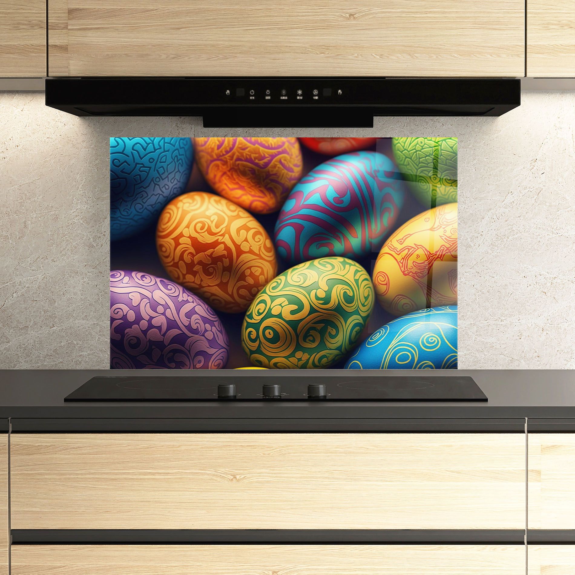 Orange Green Easter Eggs mockup 3