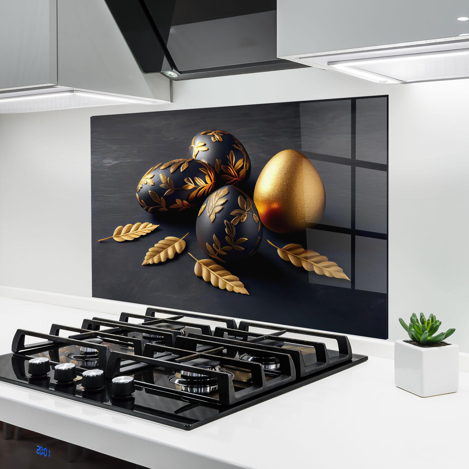 Küchenrückwand Glas Black Gold Egs mockup 6