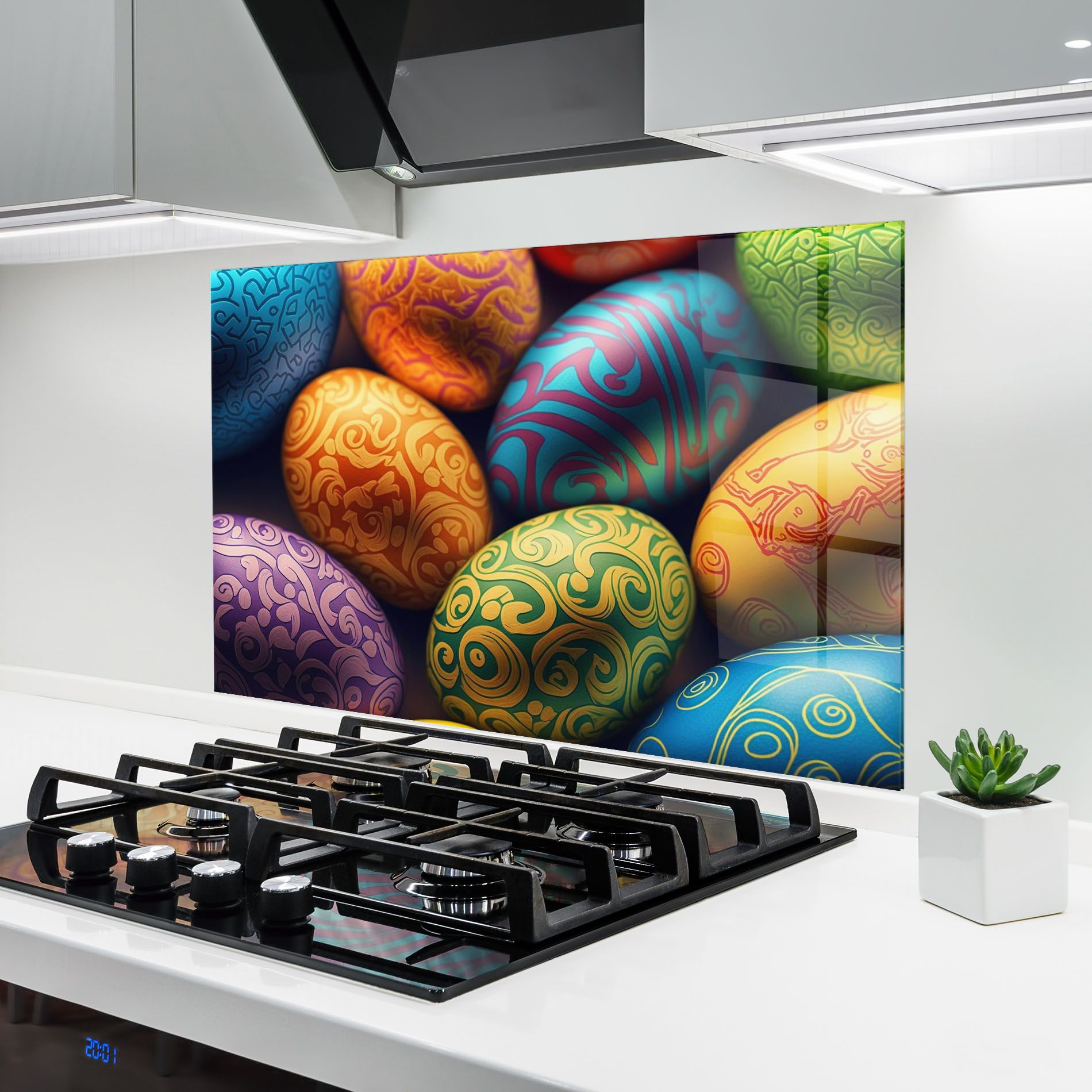 Orange Green Easter Eggs mockup 6