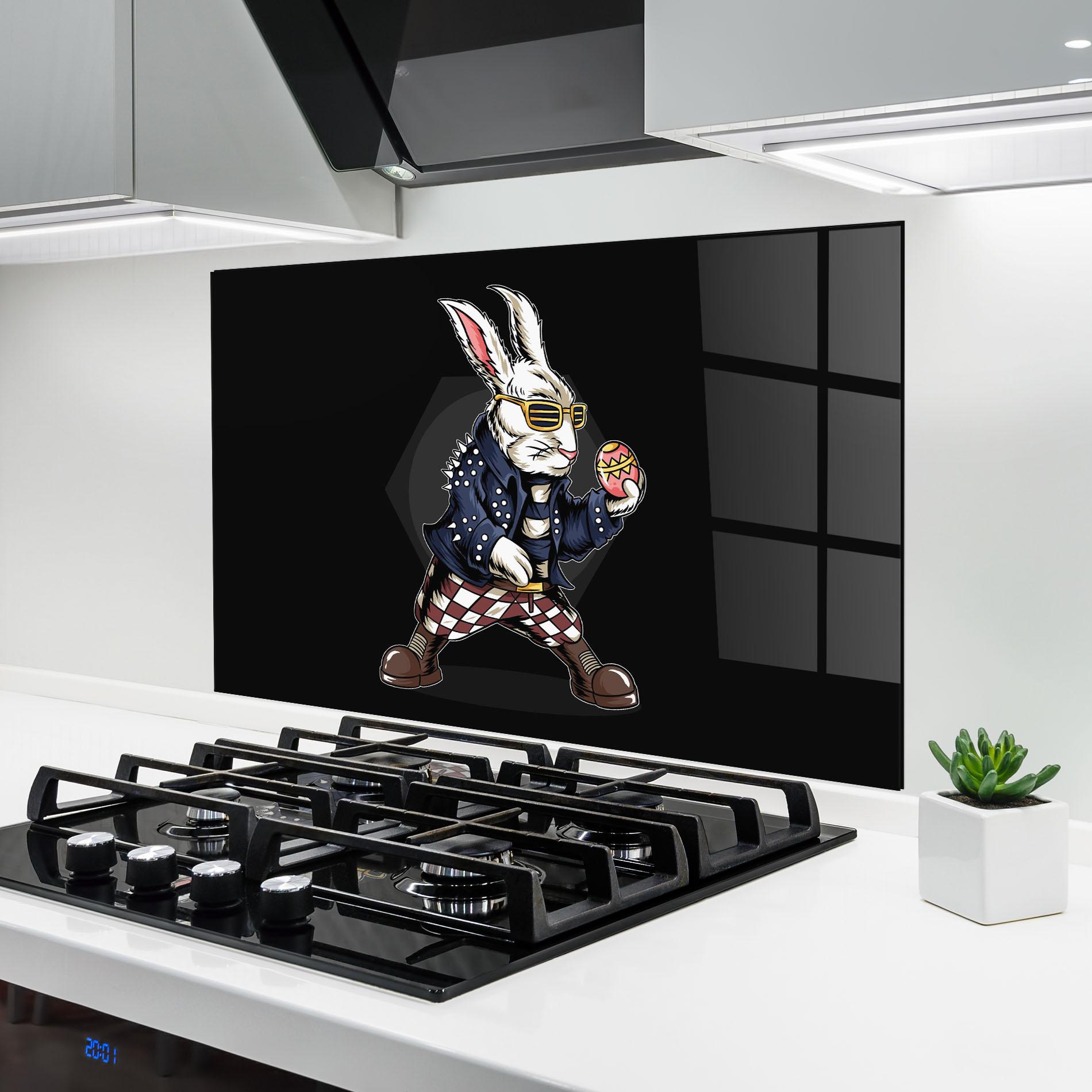 Küchenrückwand Glas Rabbit Rock mockup 6