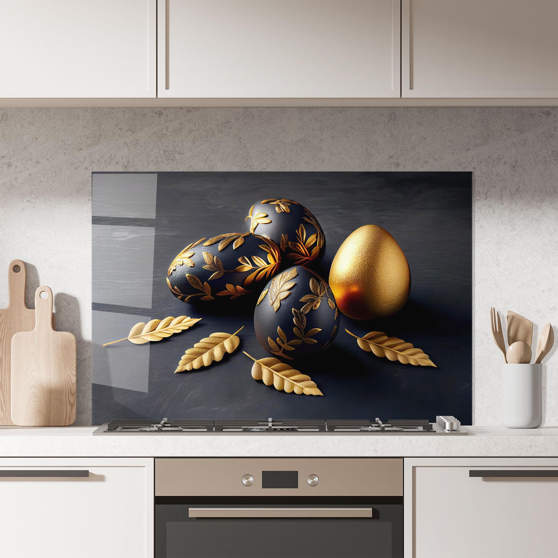 Küchenrückwand Glas Black Gold Egs mockup 7