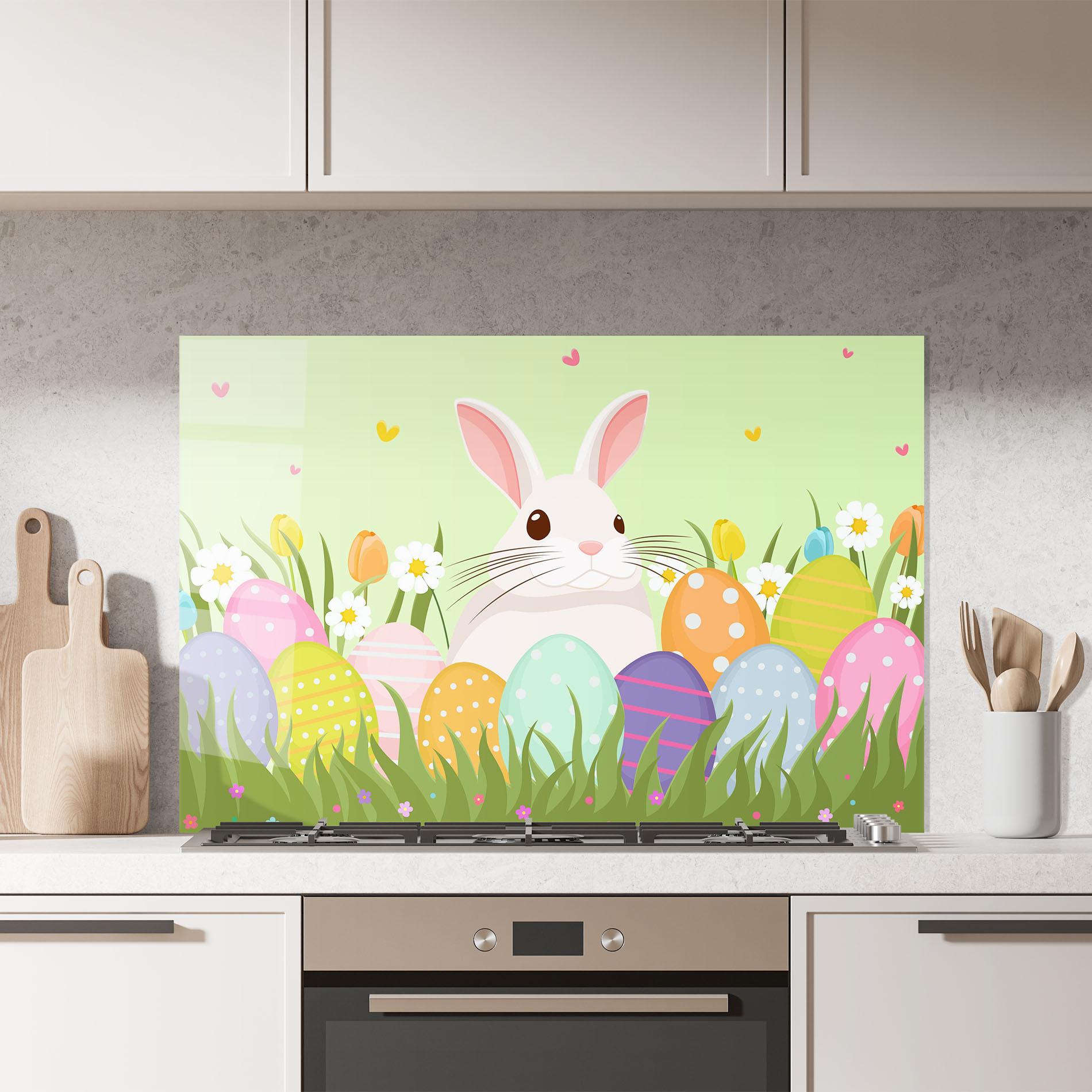 Küchenrückwand Glas Friendly Rabbit mockup 7