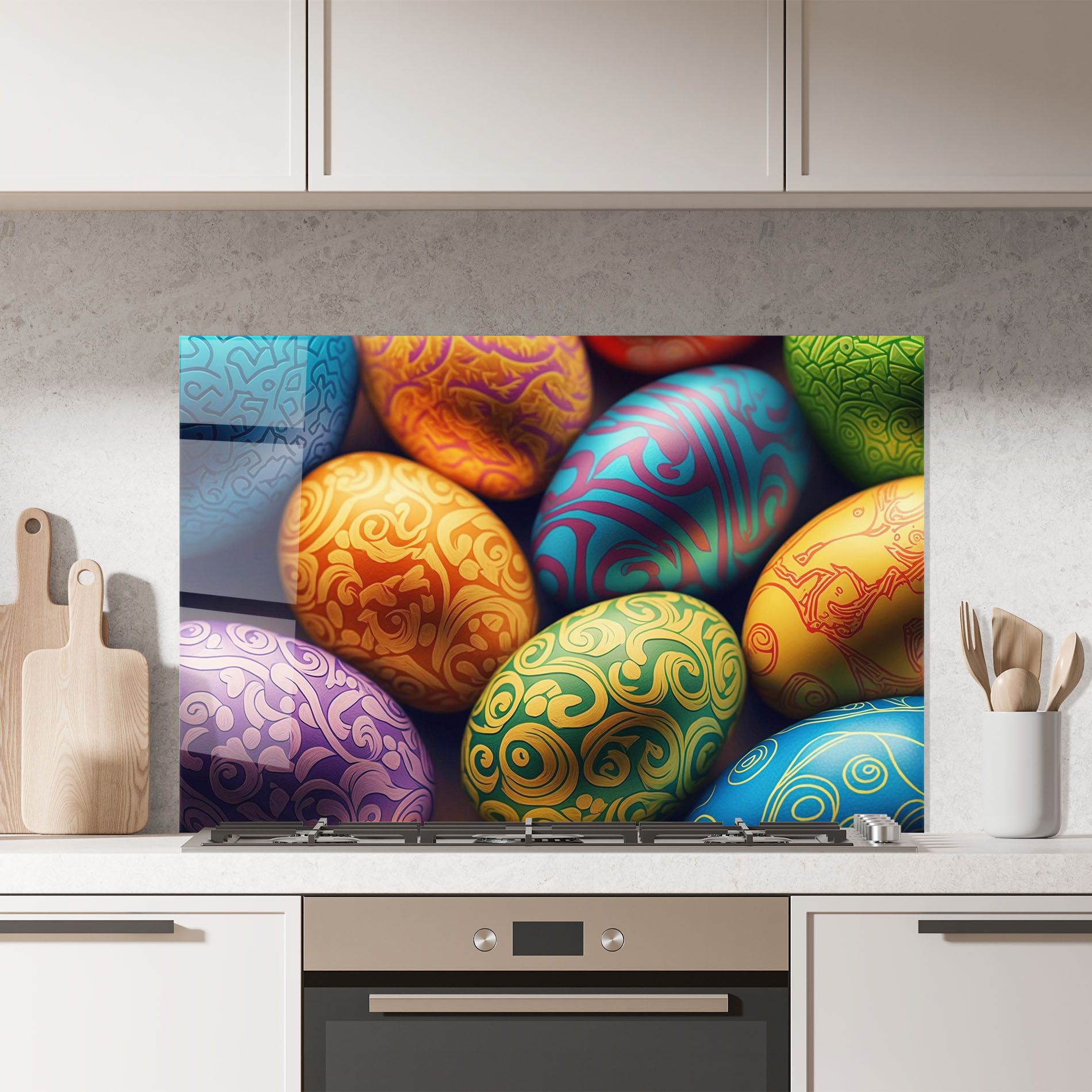 Orange Green Easter Eggs mockup 7