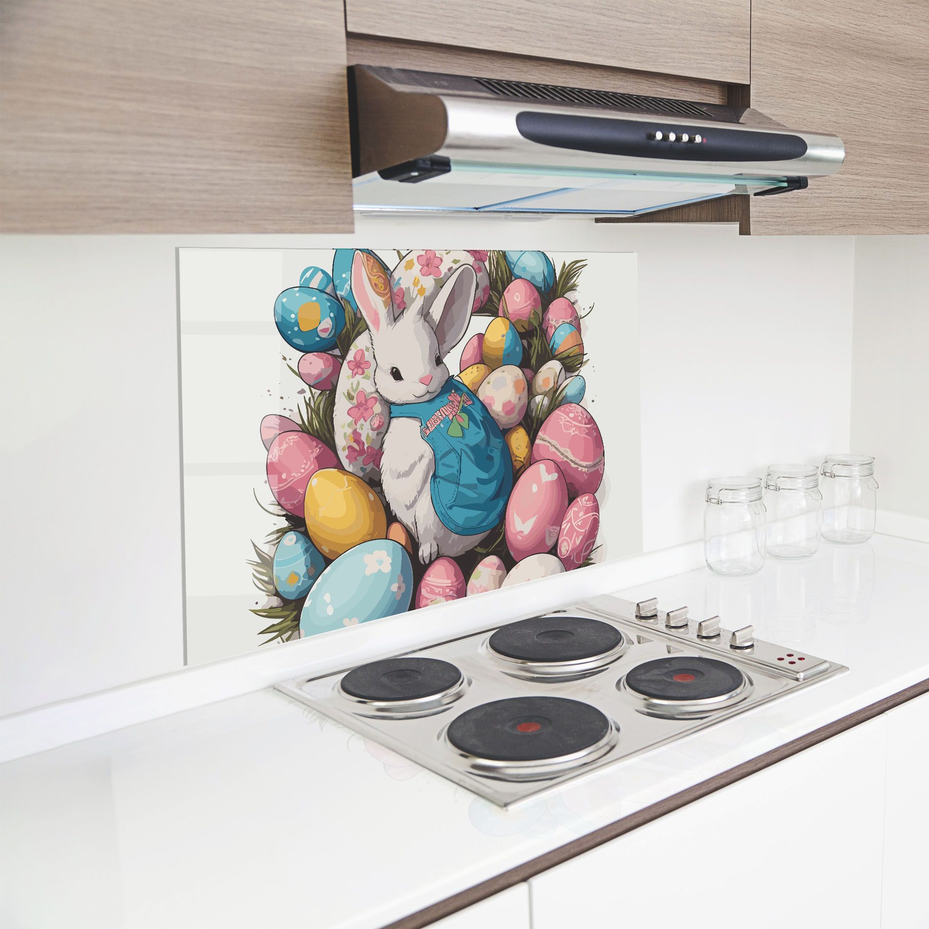 Blue Dressed Bunny mockup 8