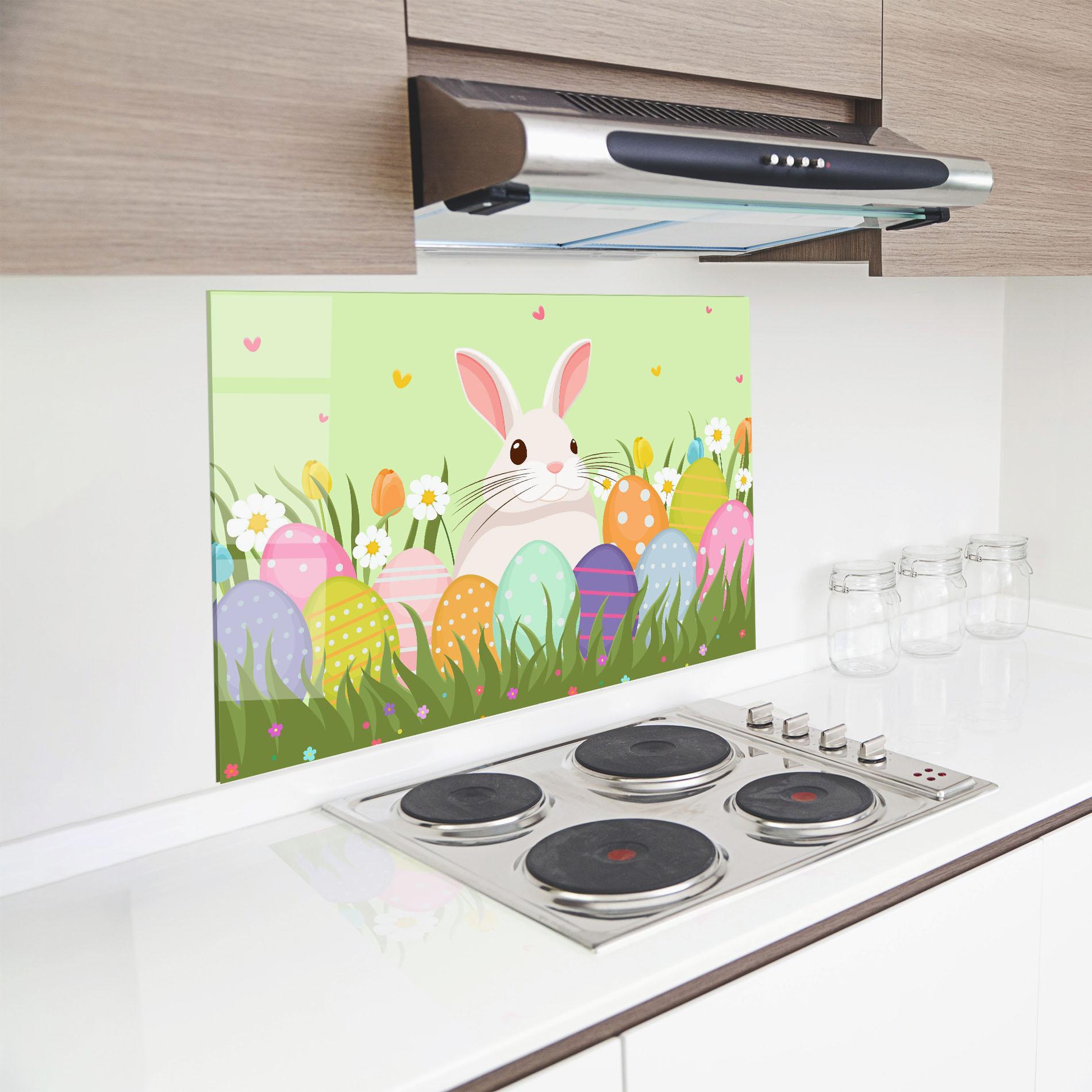 Küchenrückwand Glas Friendly Rabbit mockup 8