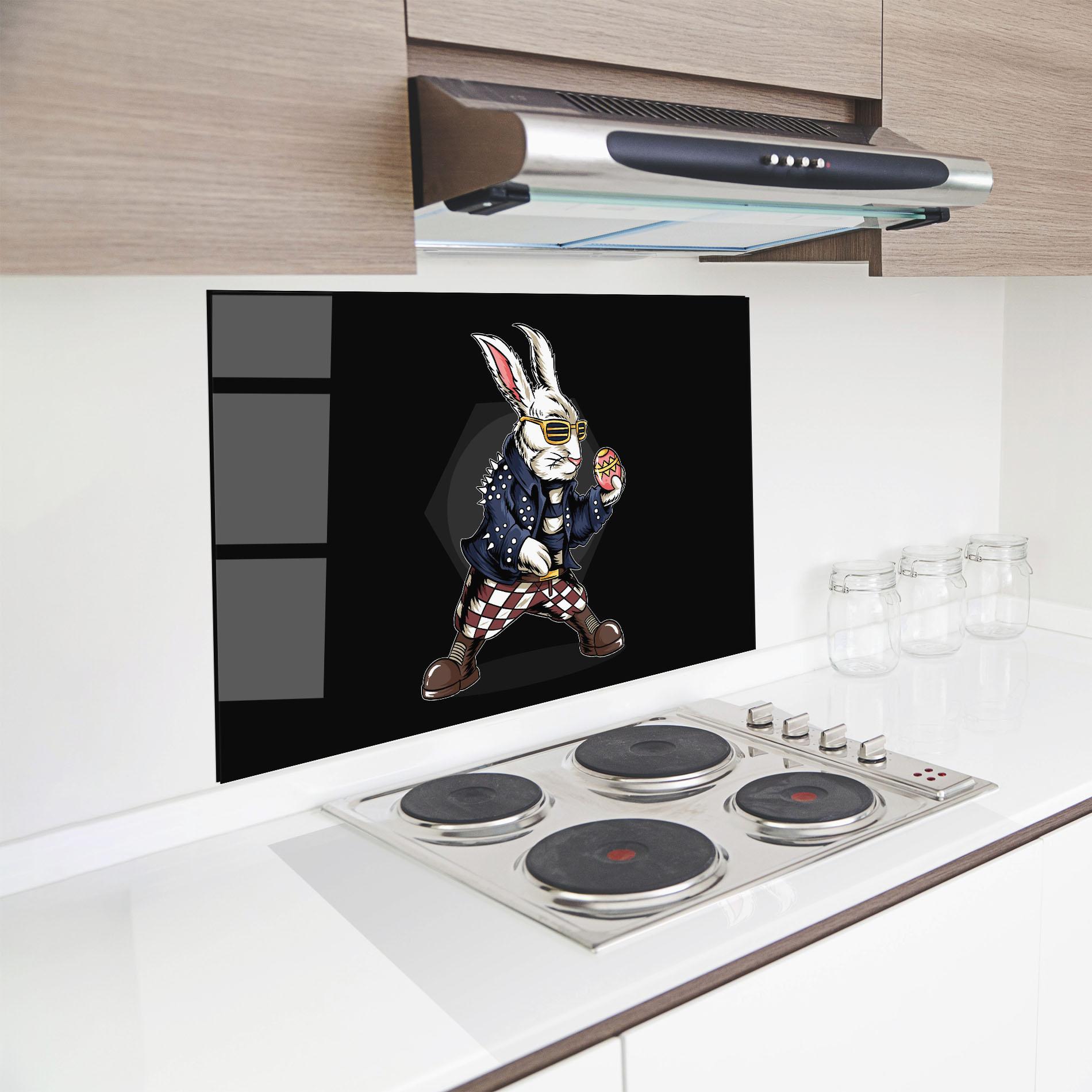 Küchenrückwand Glas Rabbit Rock mockup 8