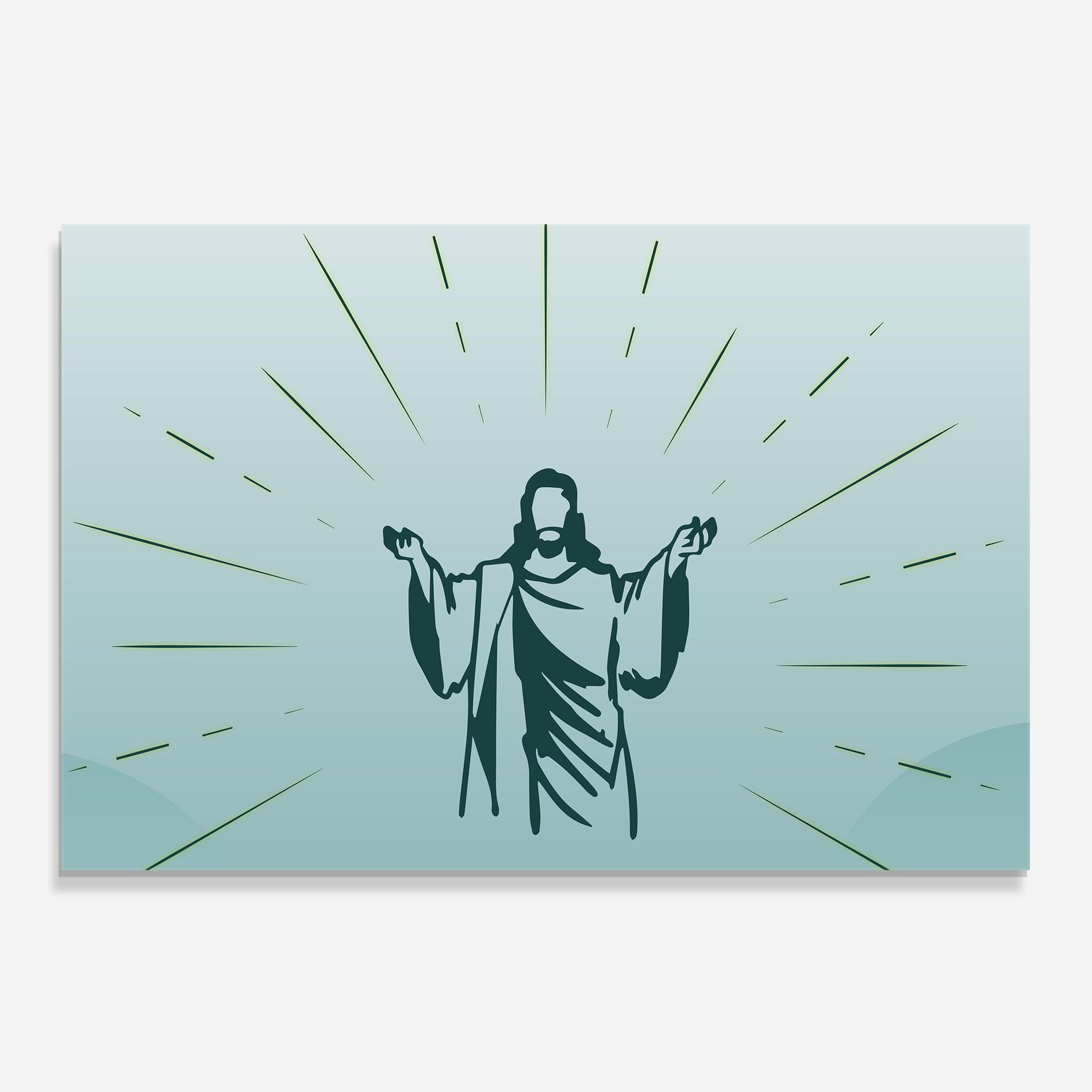 Blue Art Jesus mockup 0