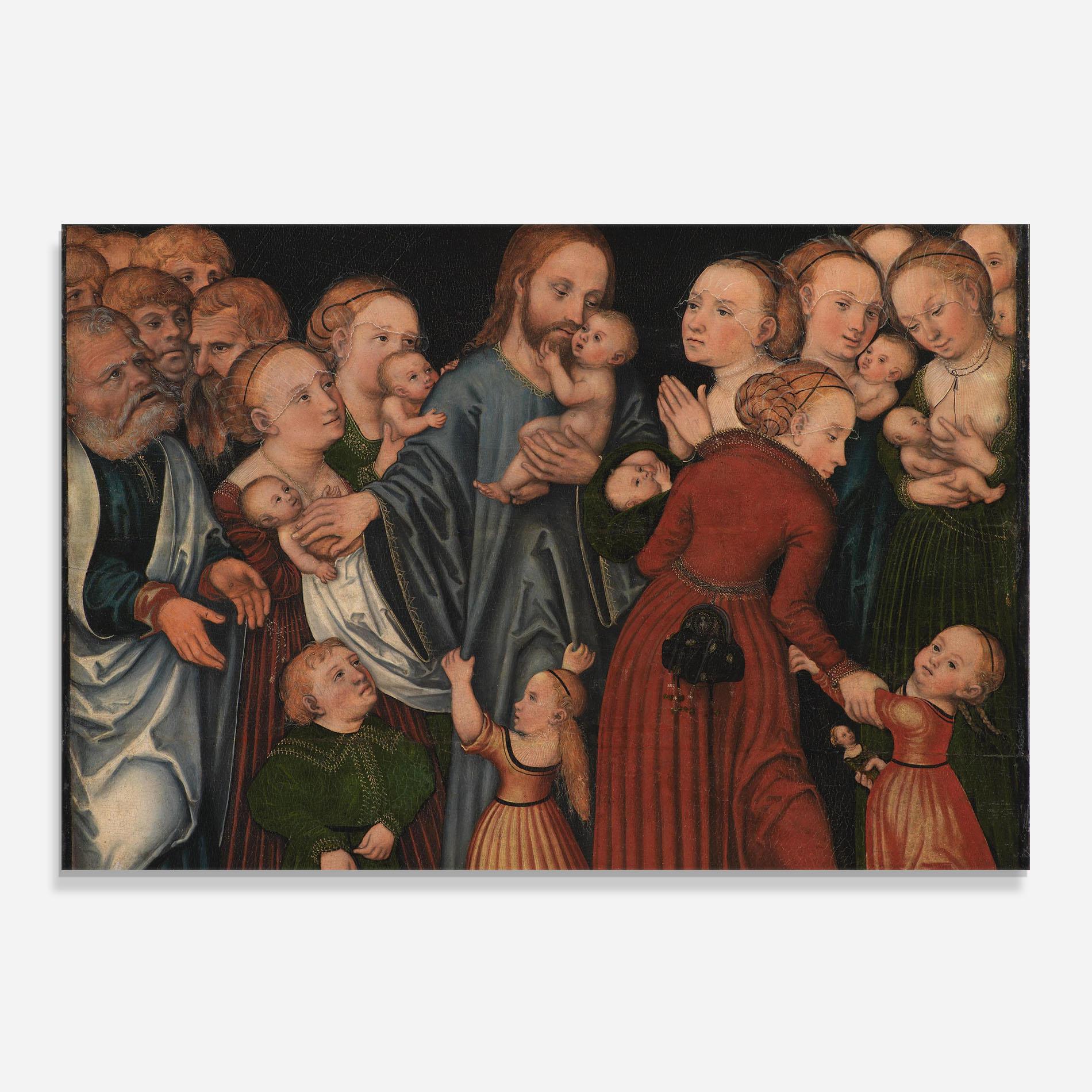 Küchenrückwand Glas Jesus Old Art mockup 0