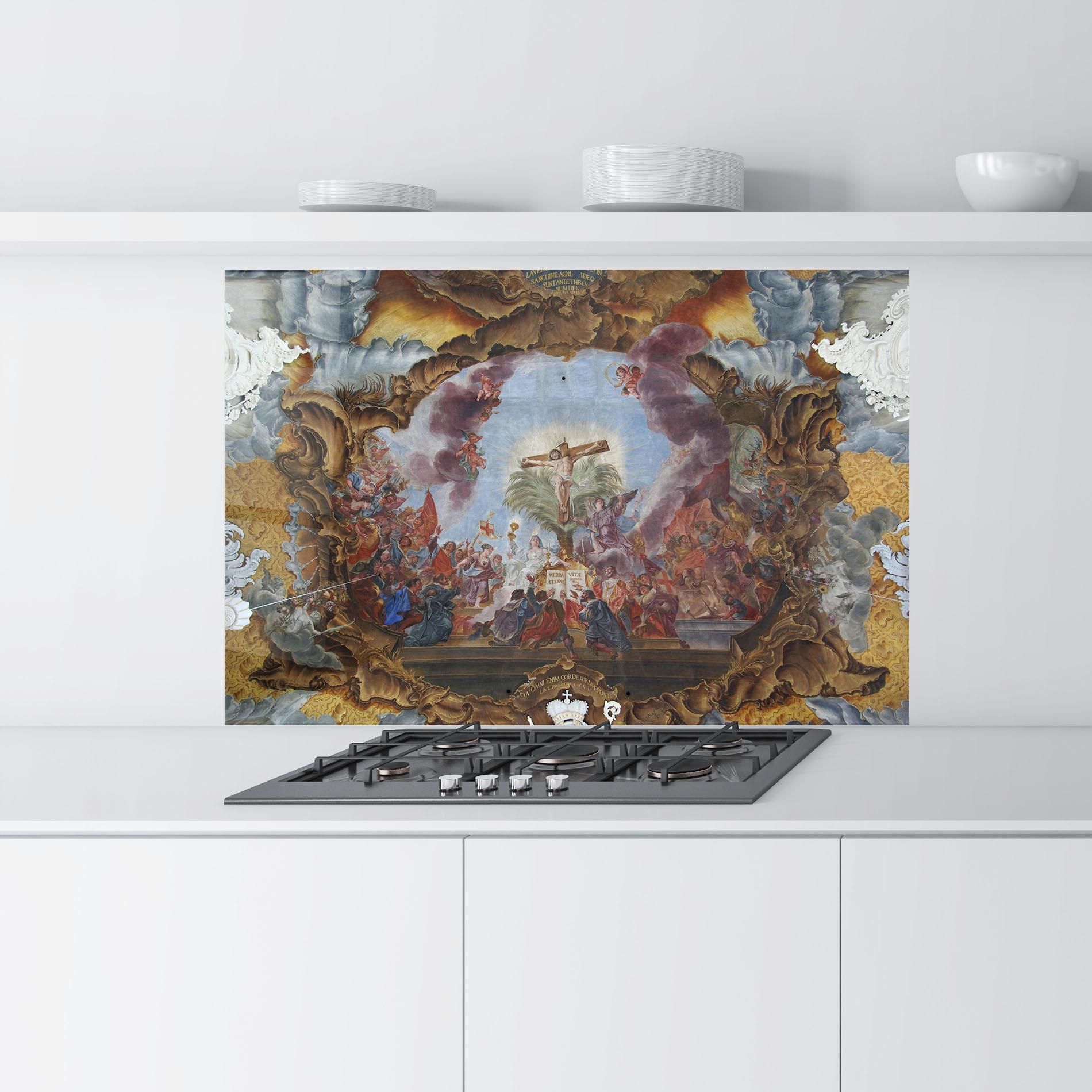 Küchenrückwand Glas Devine Illumination mockup 9