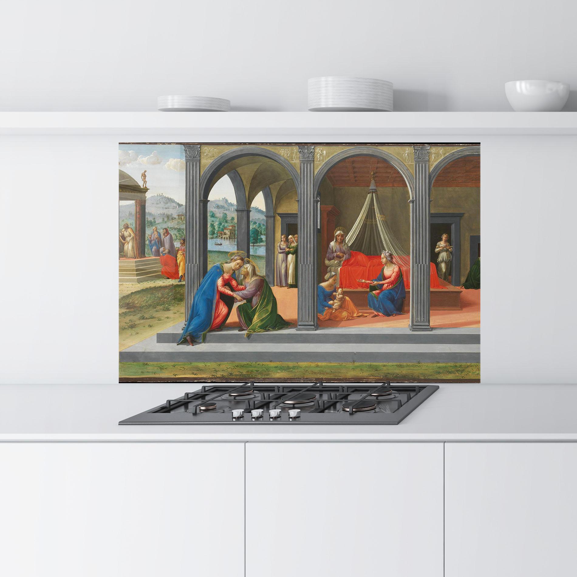 Küchenrückwand Glas Divine Building mockup 9