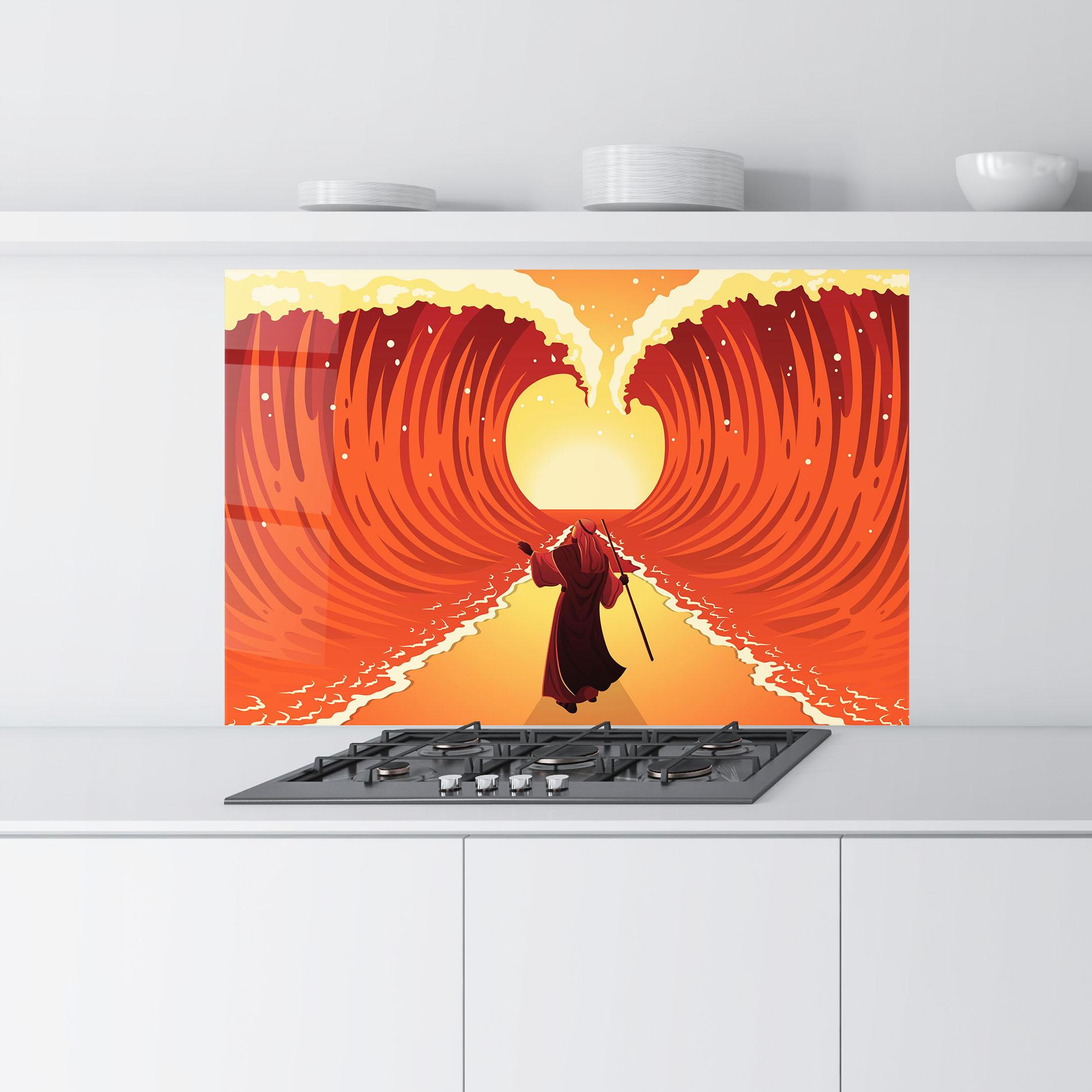 Küchenrückwand Glas Moses mockup 9