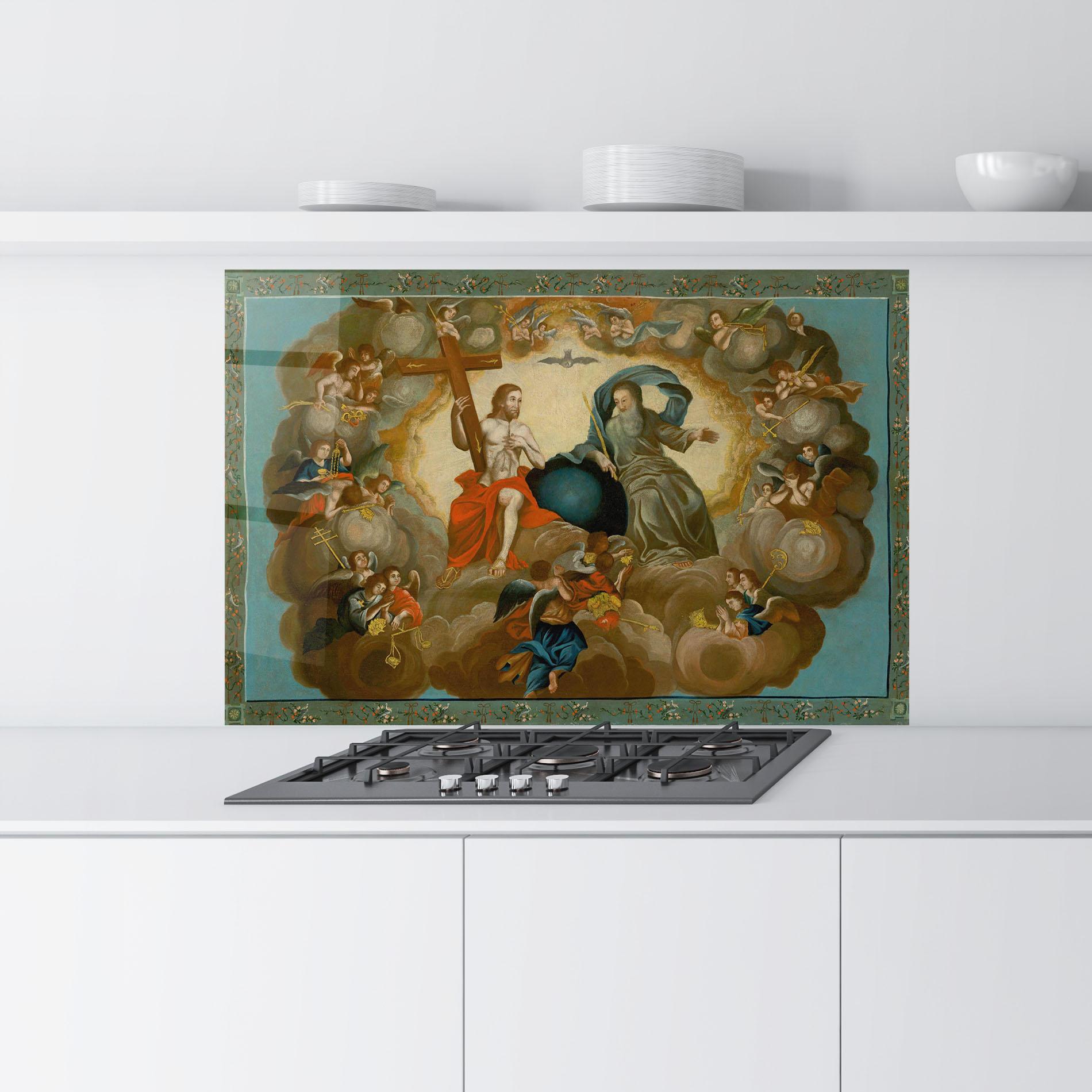 Küchenrückwand Glas Right Hand Cross mockup 9