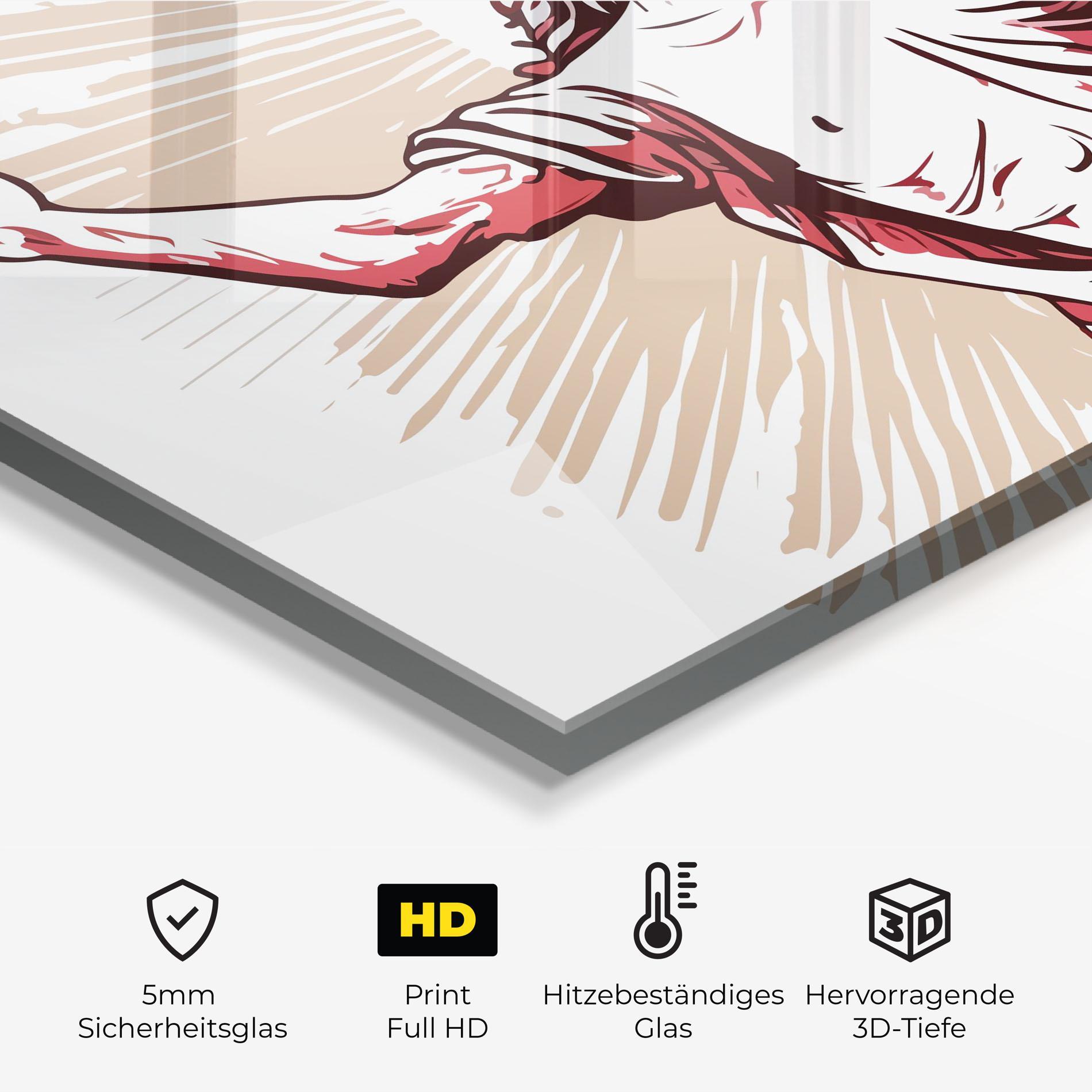 Küchenrückwand Glas Artistic Jesus mockup 2