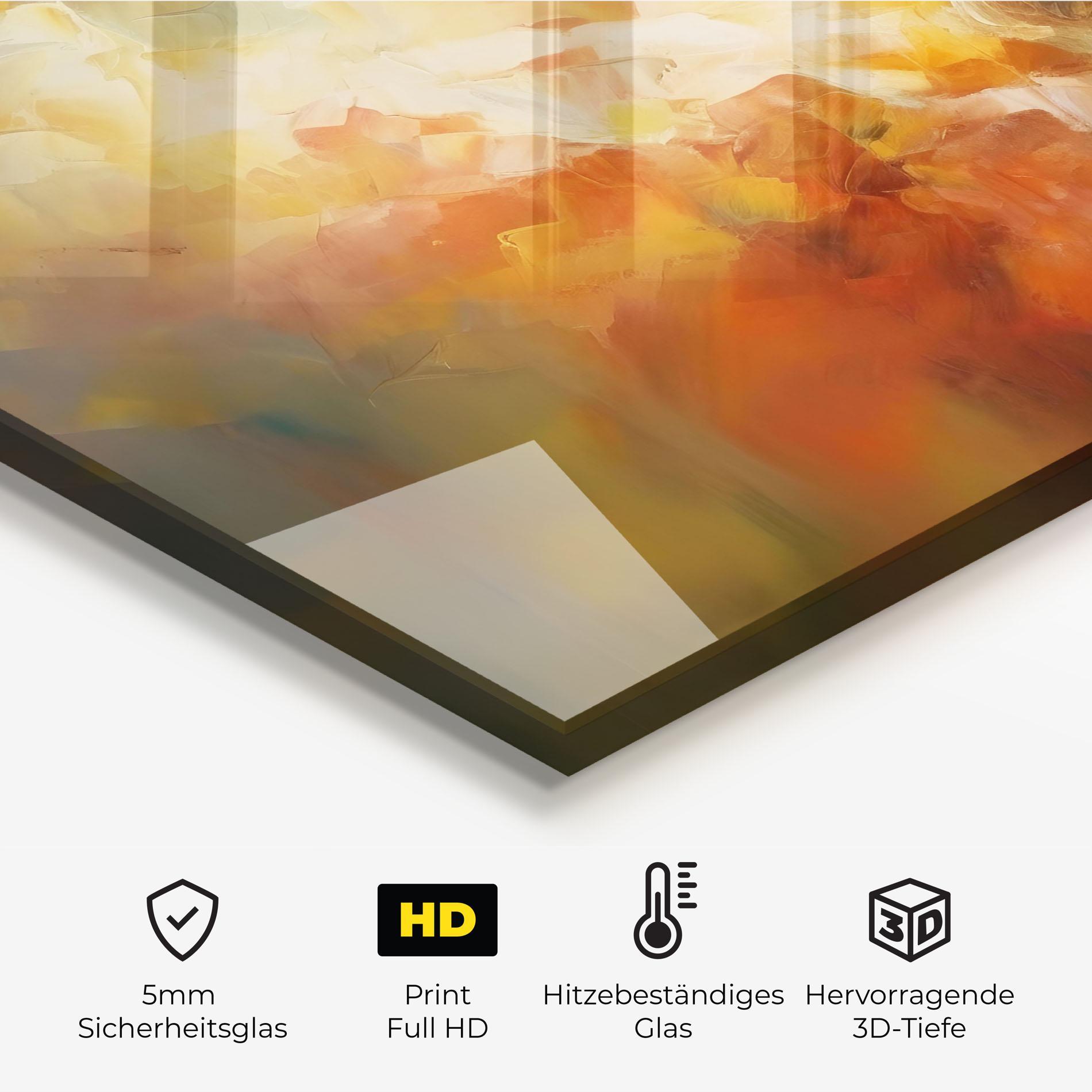 Küchenrückwand Glas Christ Oil Painting mockup 2