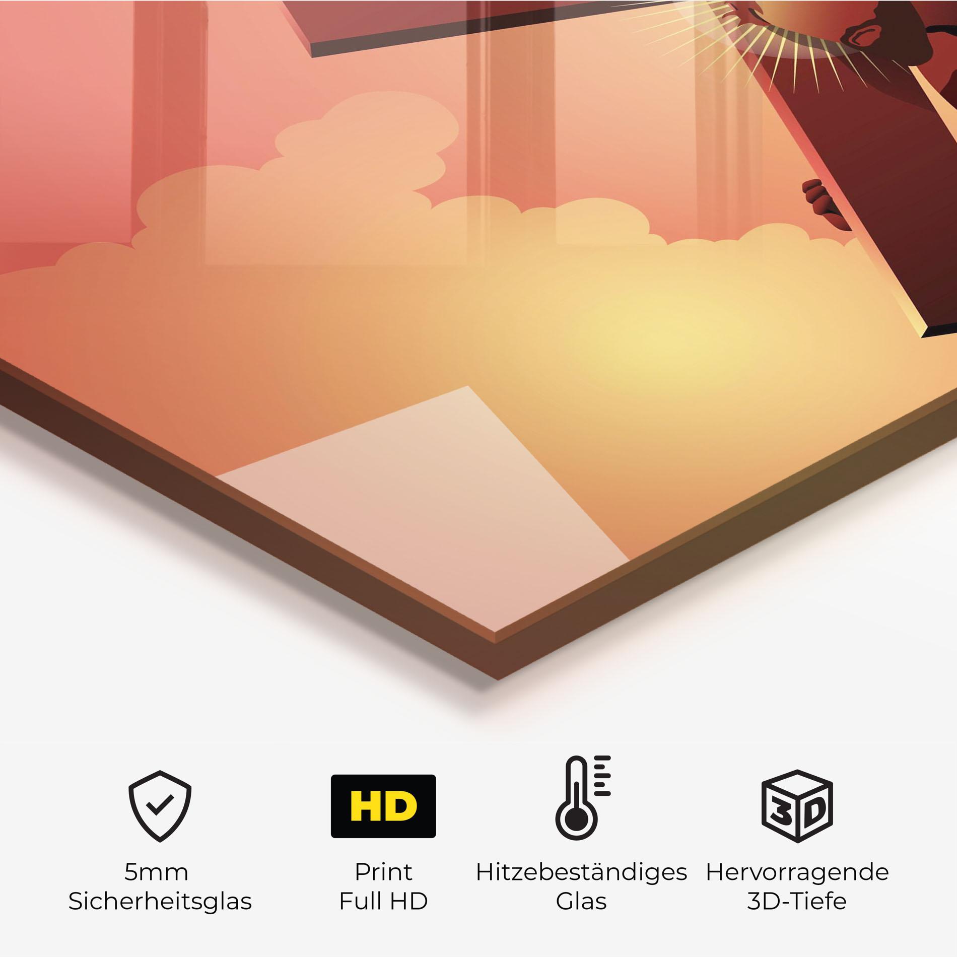 Küchenrückwand Glas Holding The Cross mockup 2