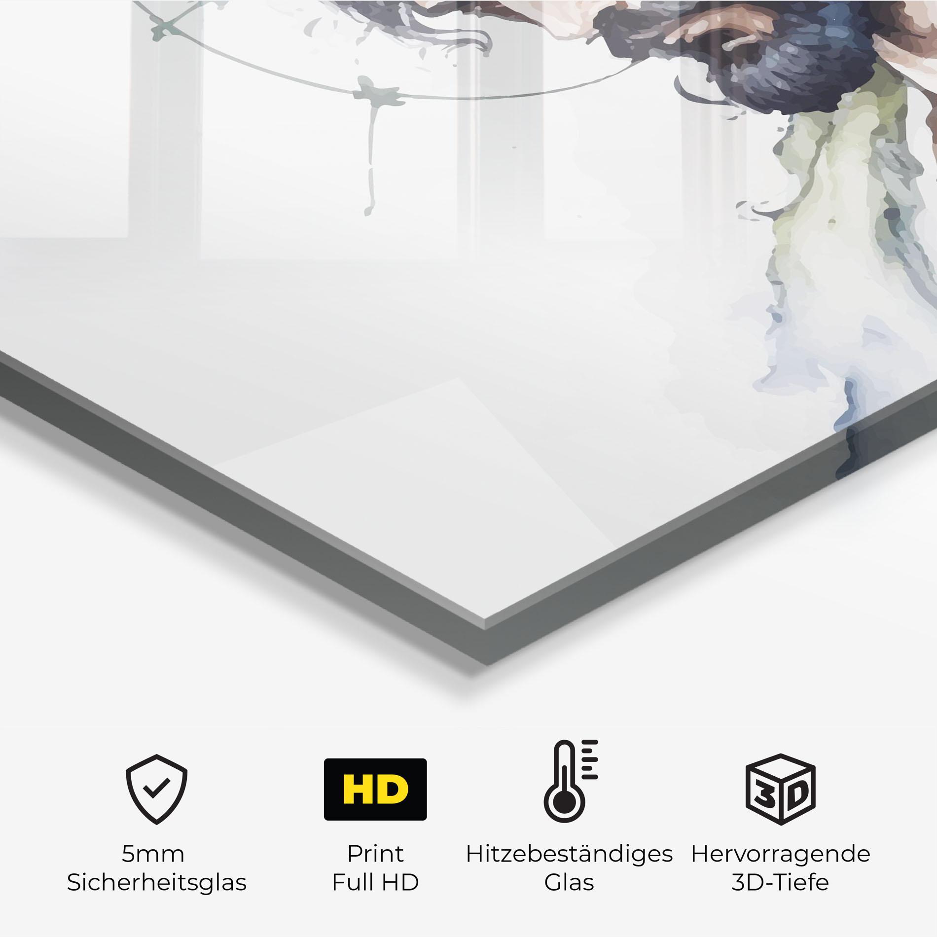 Küchenrückwand Glas Jesus Art mockup 2