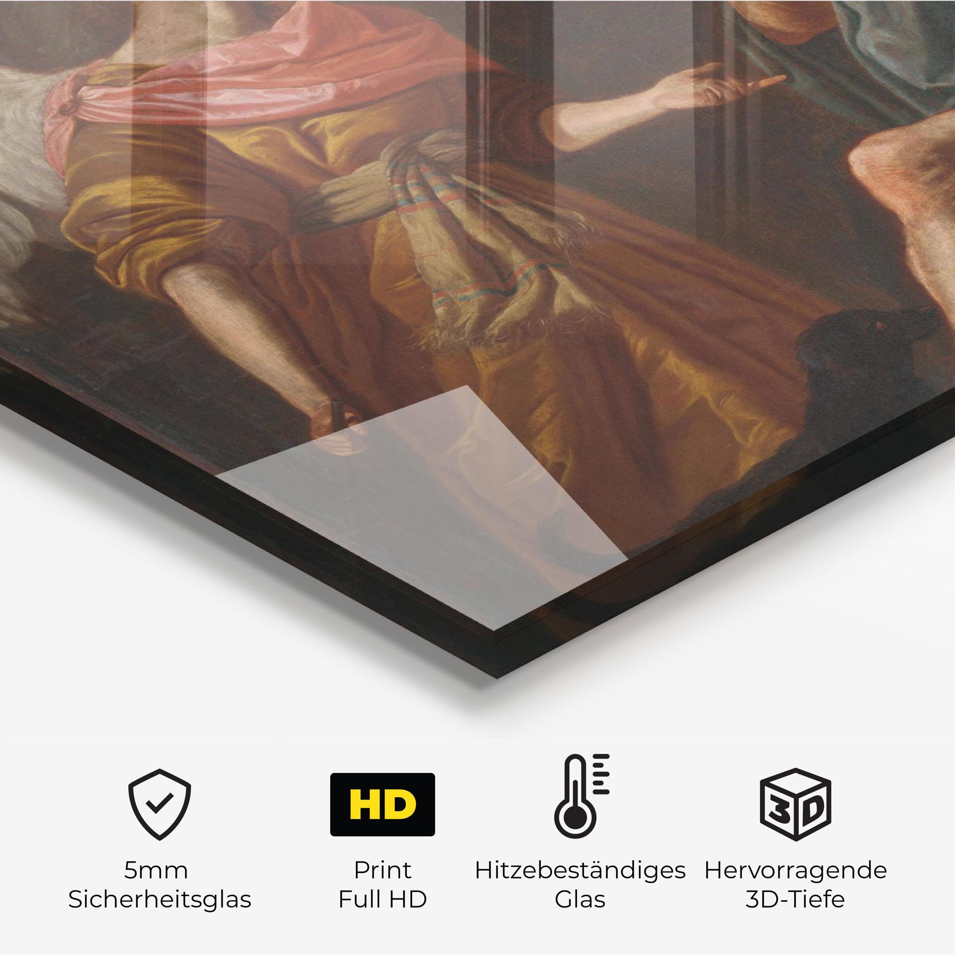 Küchenrückwand Glas Old Wings Person mockup 2