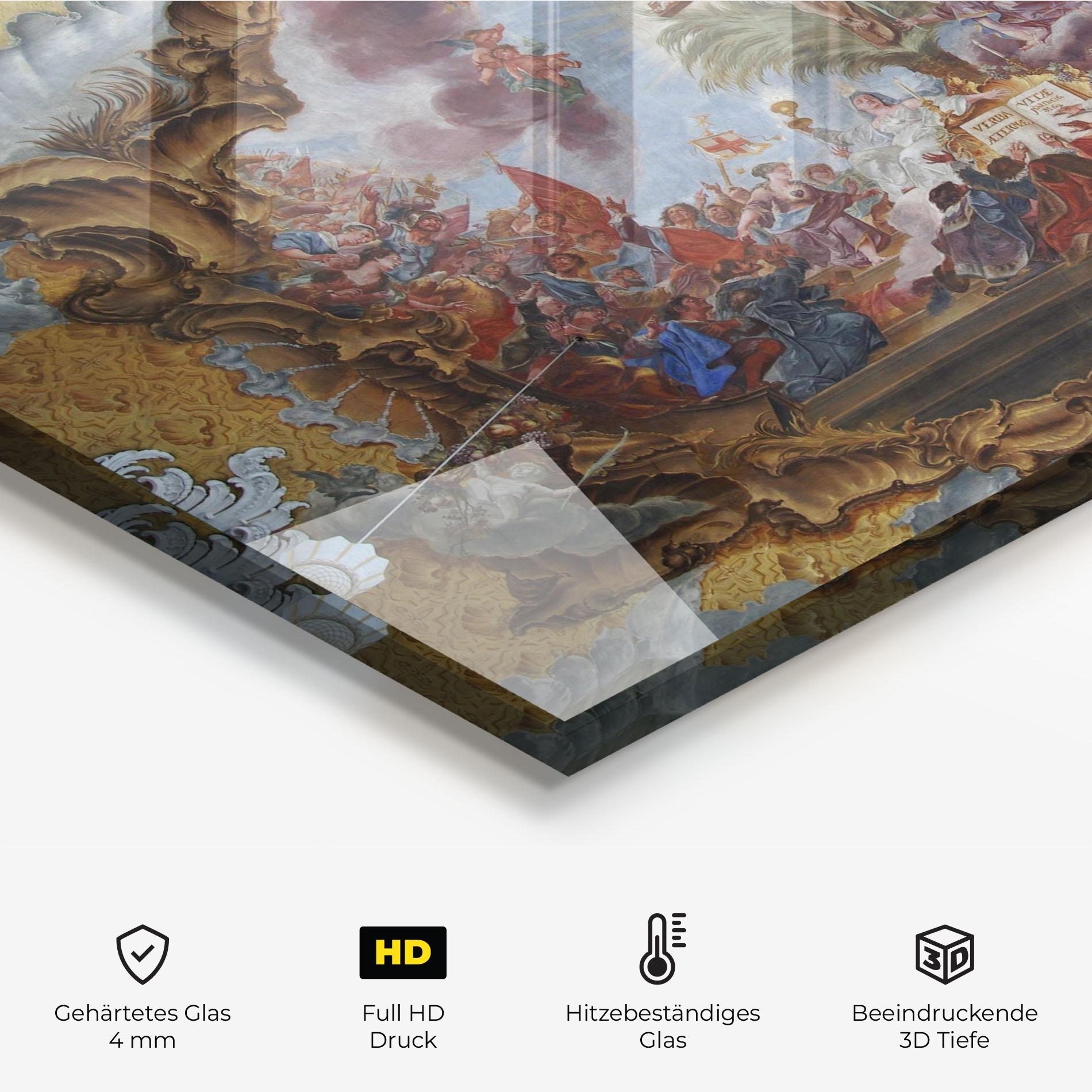 Küchenrückwand Glas Devine Illumination mockup 2