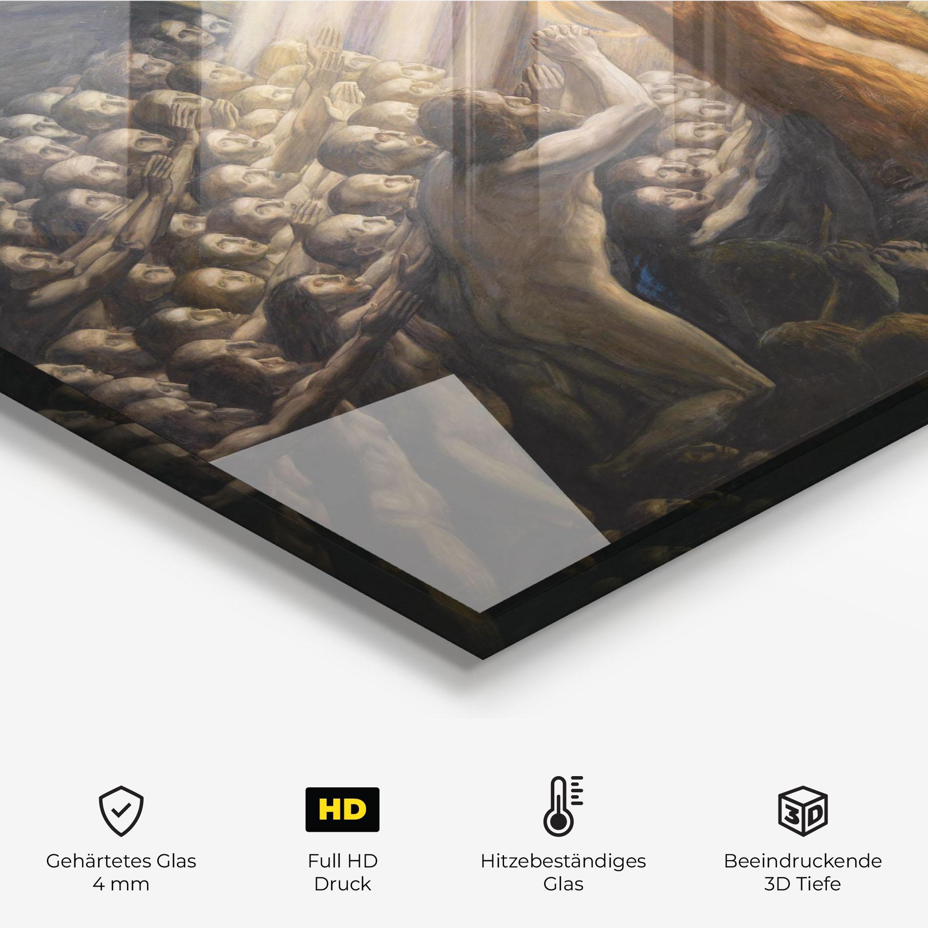 Küchenrückwand Glas Devine Jesus Art mockup 2